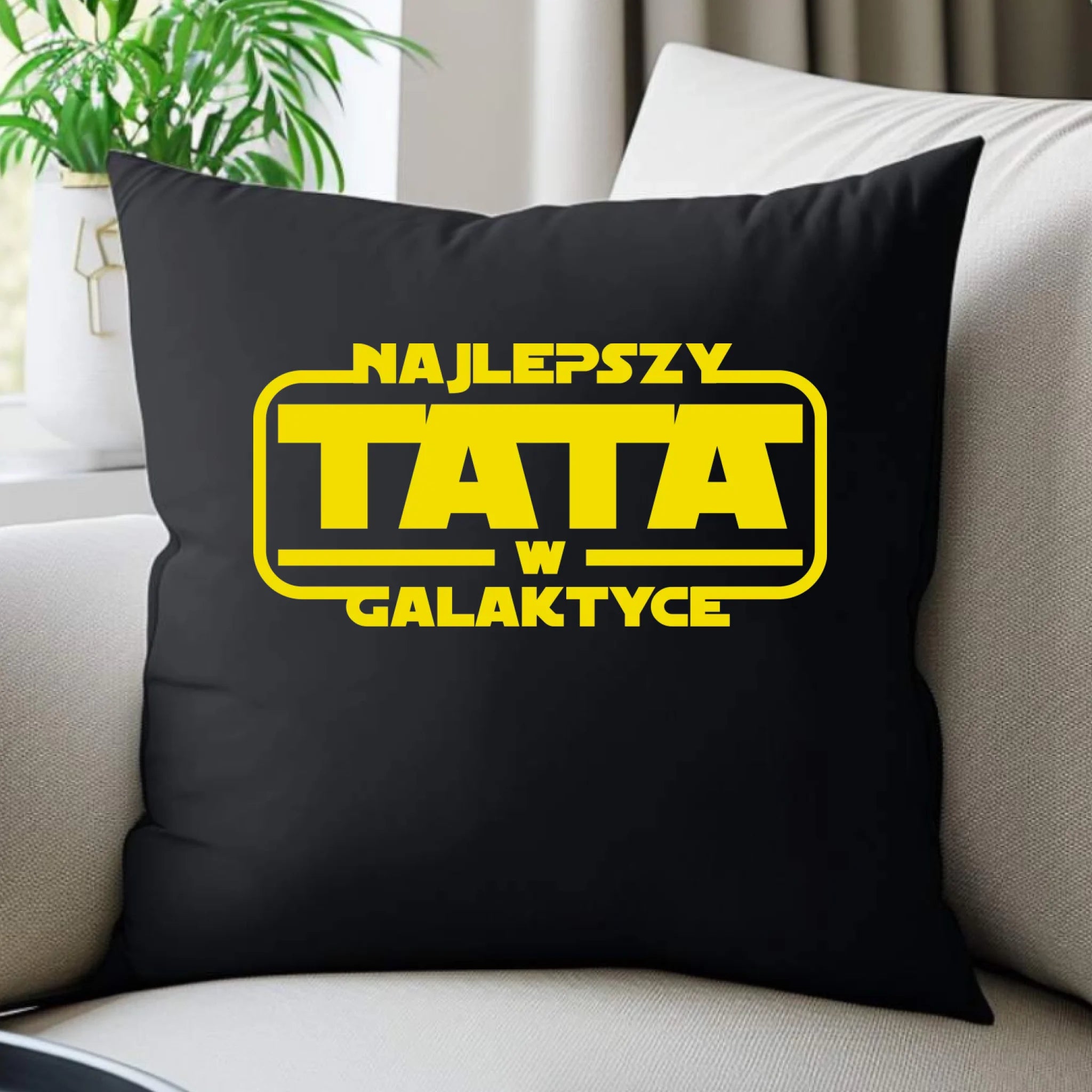 Poduszka dekoracyjna dla taty - Najlepszy Tata w galaktyce DT30 - StoryCups.pl
