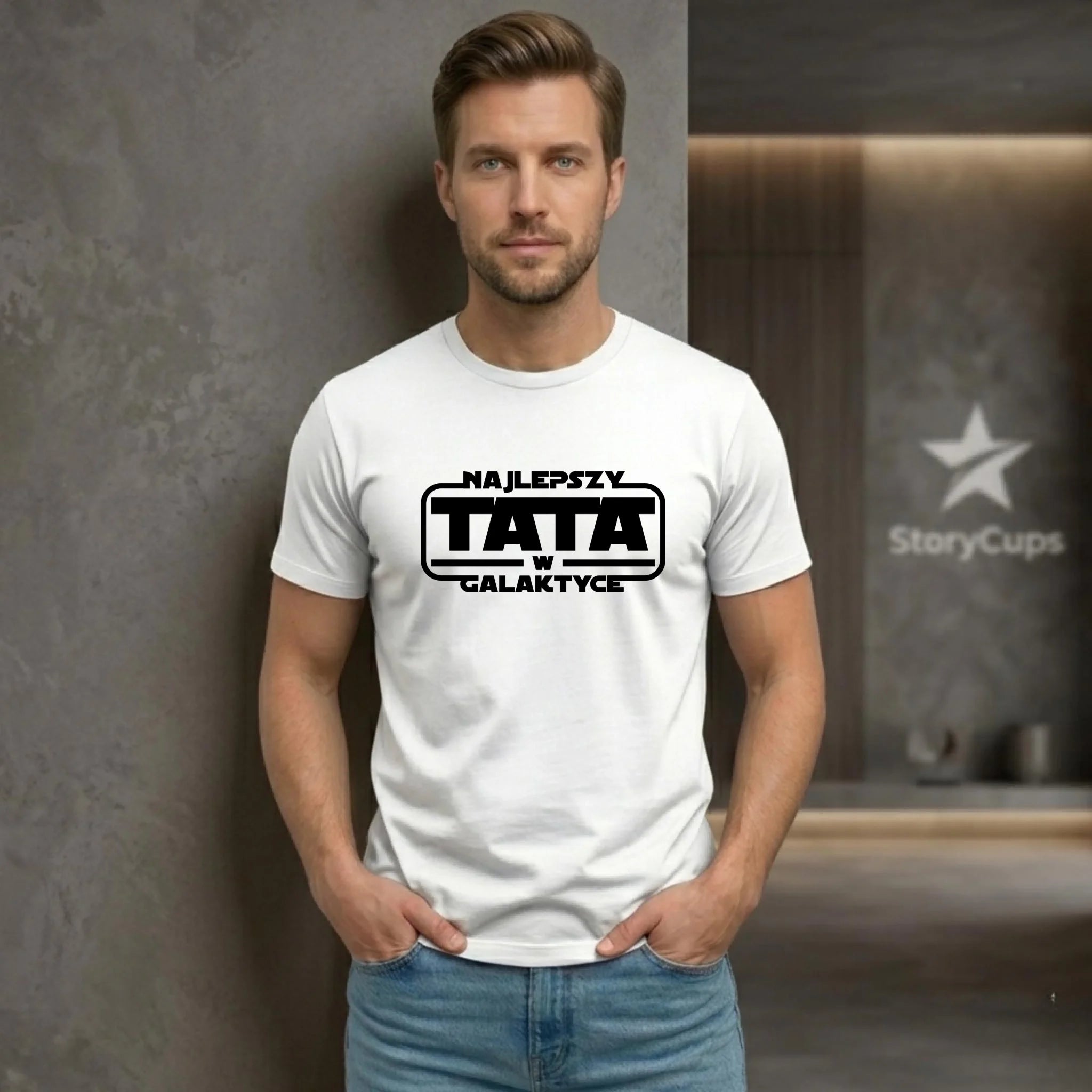 Koszulka dla taty - Najlepszy Tata w galaktyce DT30 - StoryCups.pl