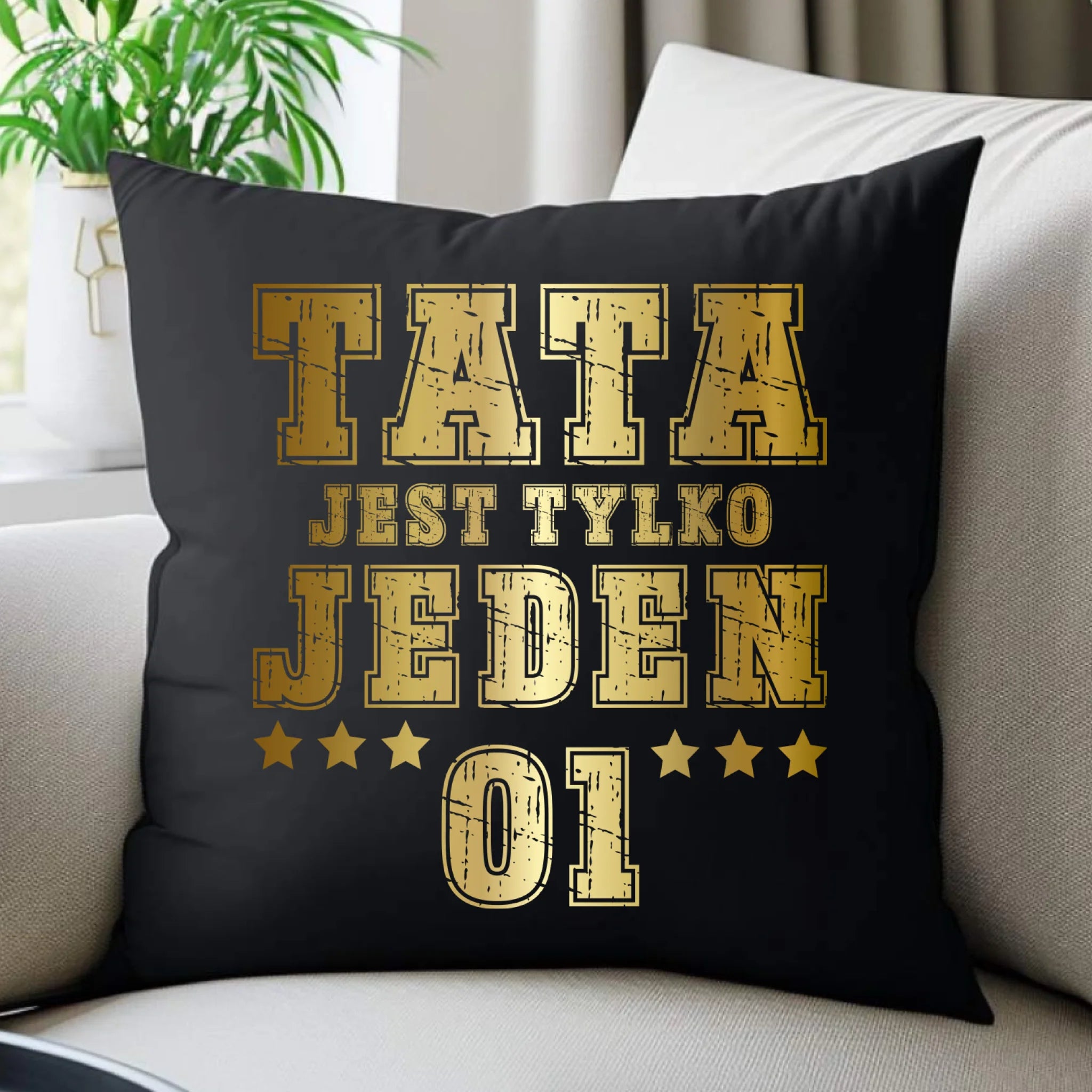 Poduszka dekoracyjna dla taty - Tata jest tylko jeden DT33 - StoryCups.pl