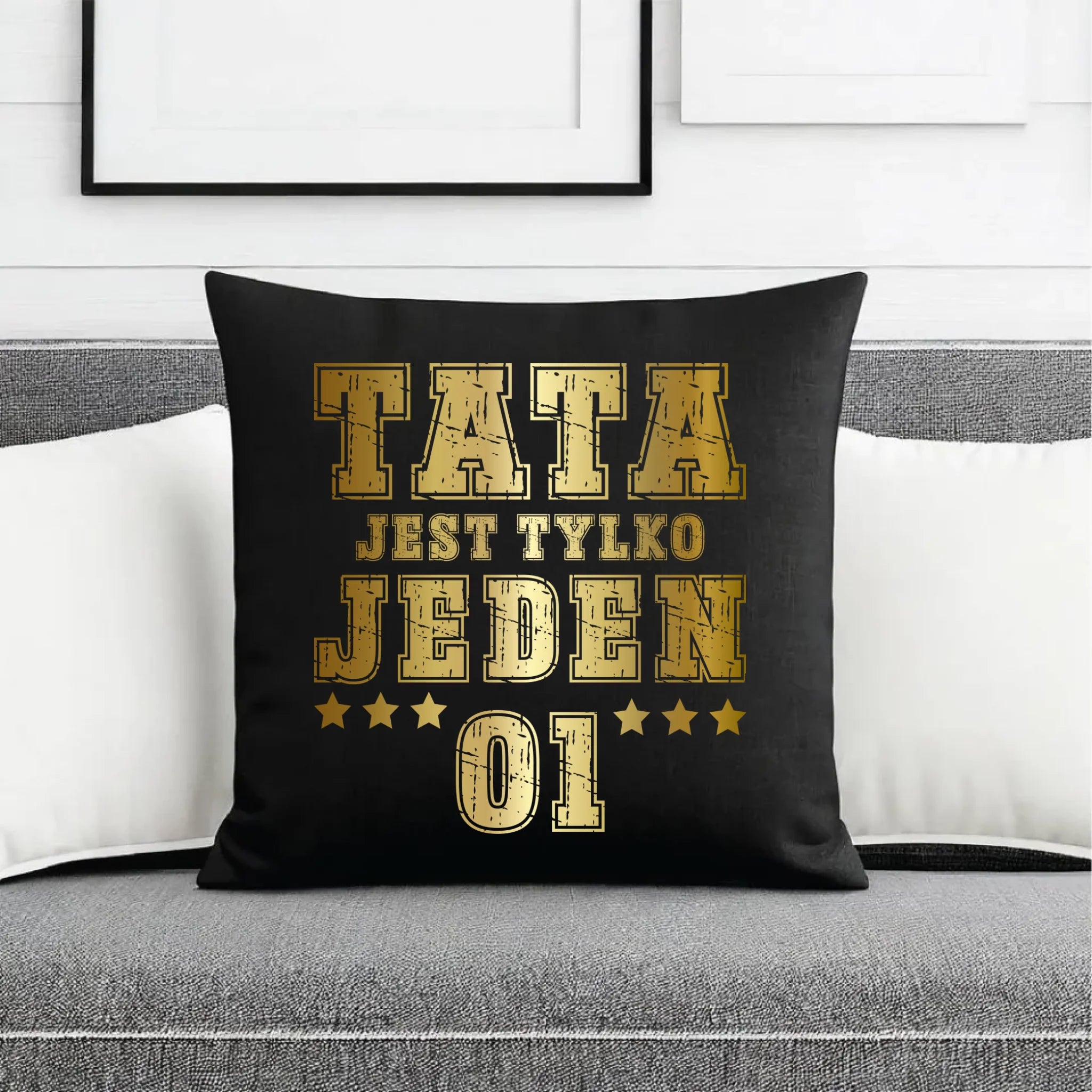 Poduszka dekoracyjna dla taty - Tata jest tylko jeden DT33 - StoryCups.pl