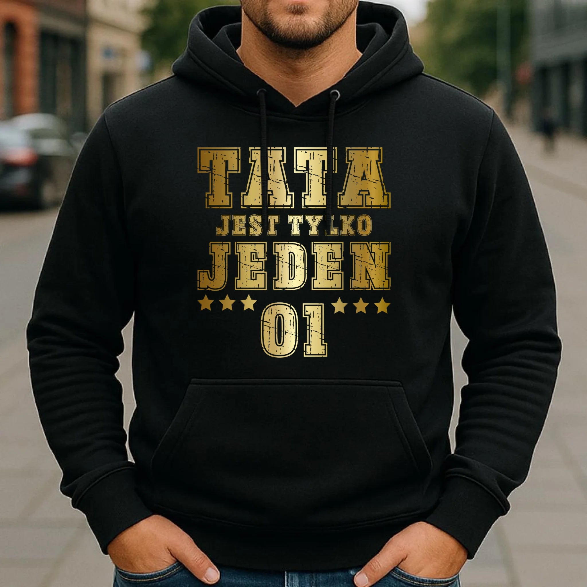 Bluza z kapturem dla taty - Tata jest tylko jeden DT33 - StoryCups.pl