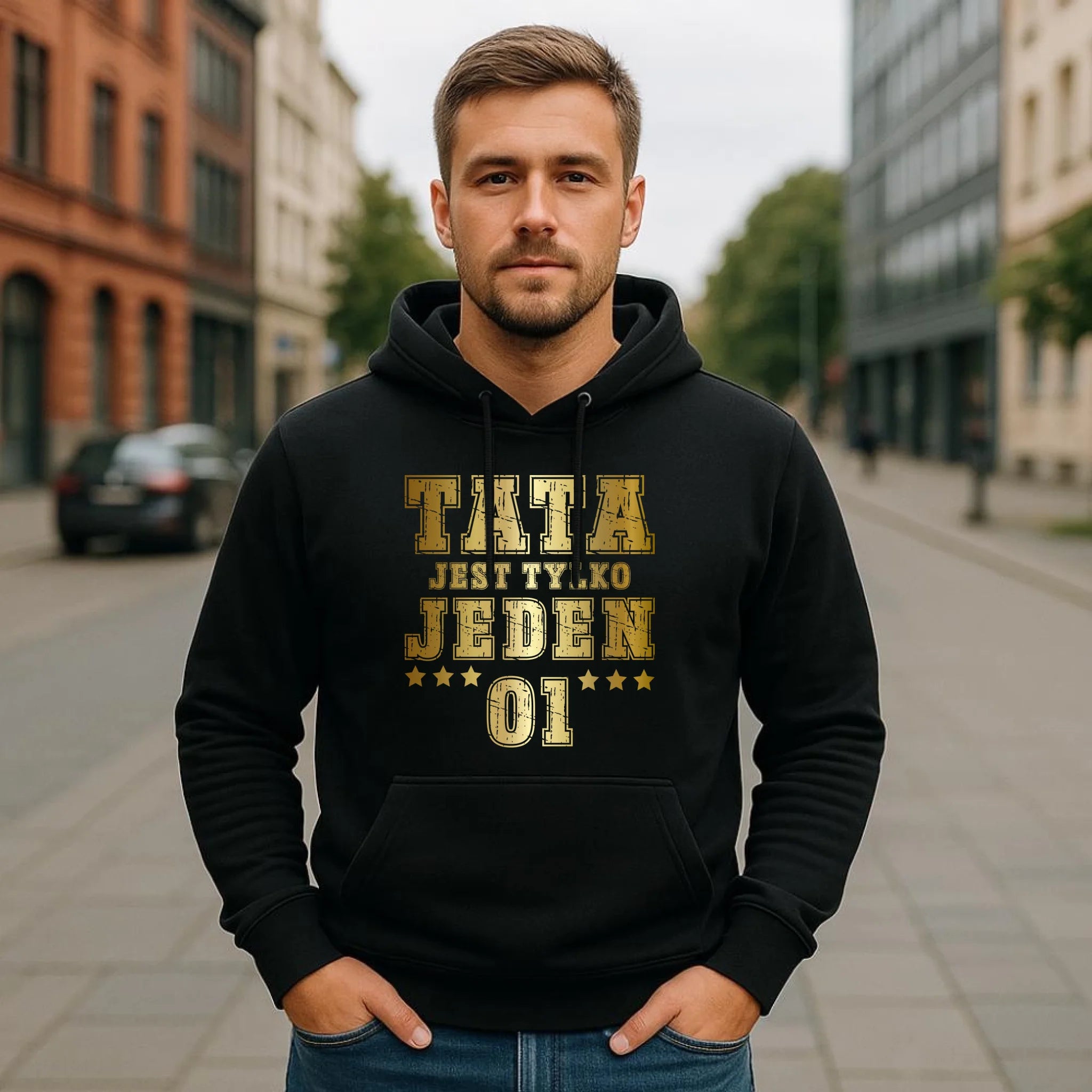 Bluza z kapturem dla taty - Tata jest tylko jeden DT33 - StoryCups.pl