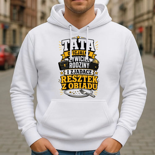 Bluza z kapturem dla taty - Tata oficjalny żywiciel rodziny DT34 - StoryCups.pl