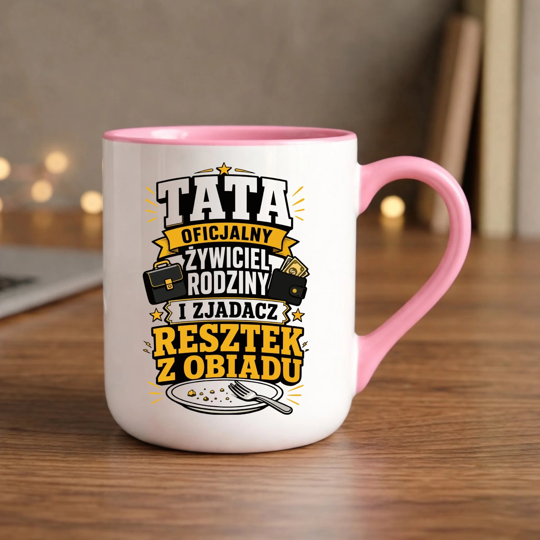 Kubek elegant dla taty - Tata oficjalny żywiciel rodziny DT34 - StoryCups.pl