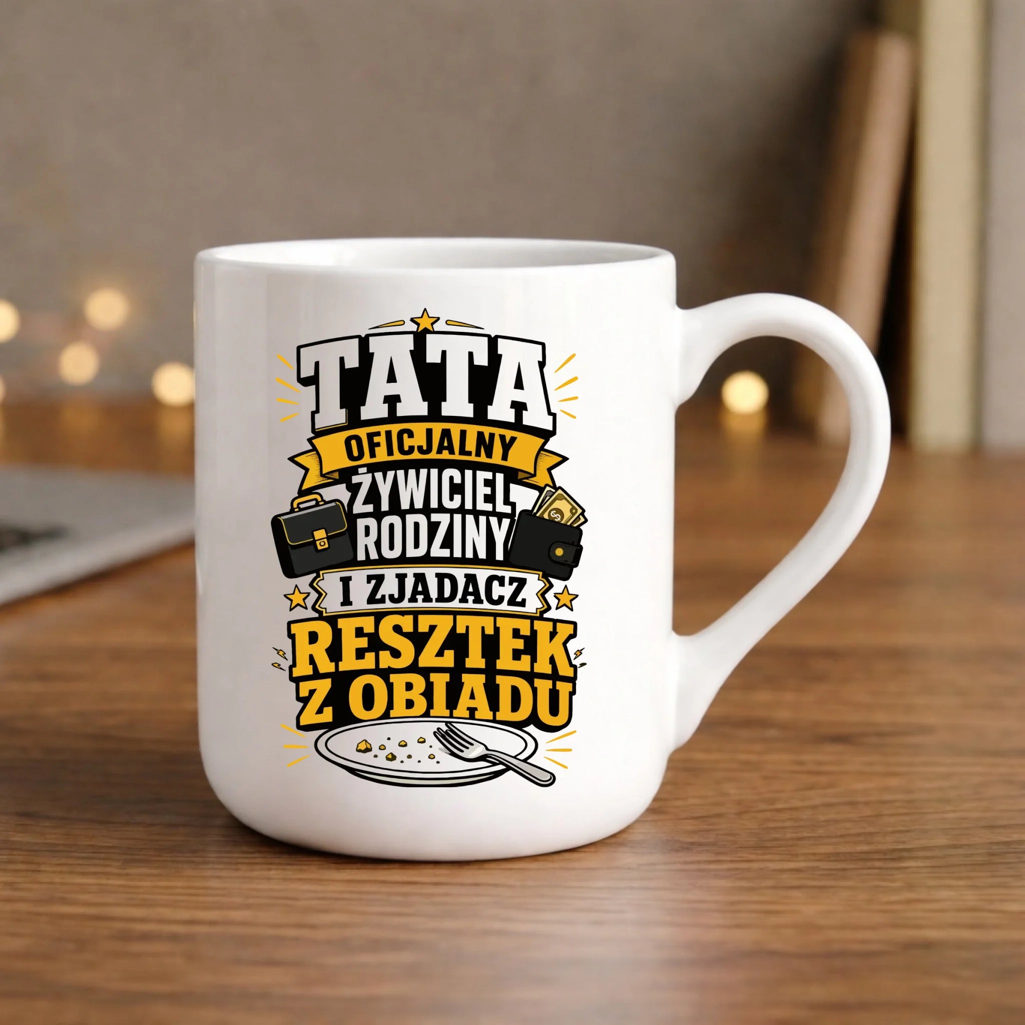 Kubek elegant dla taty - Tata oficjalny żywiciel rodziny DT34 - StoryCups.pl
