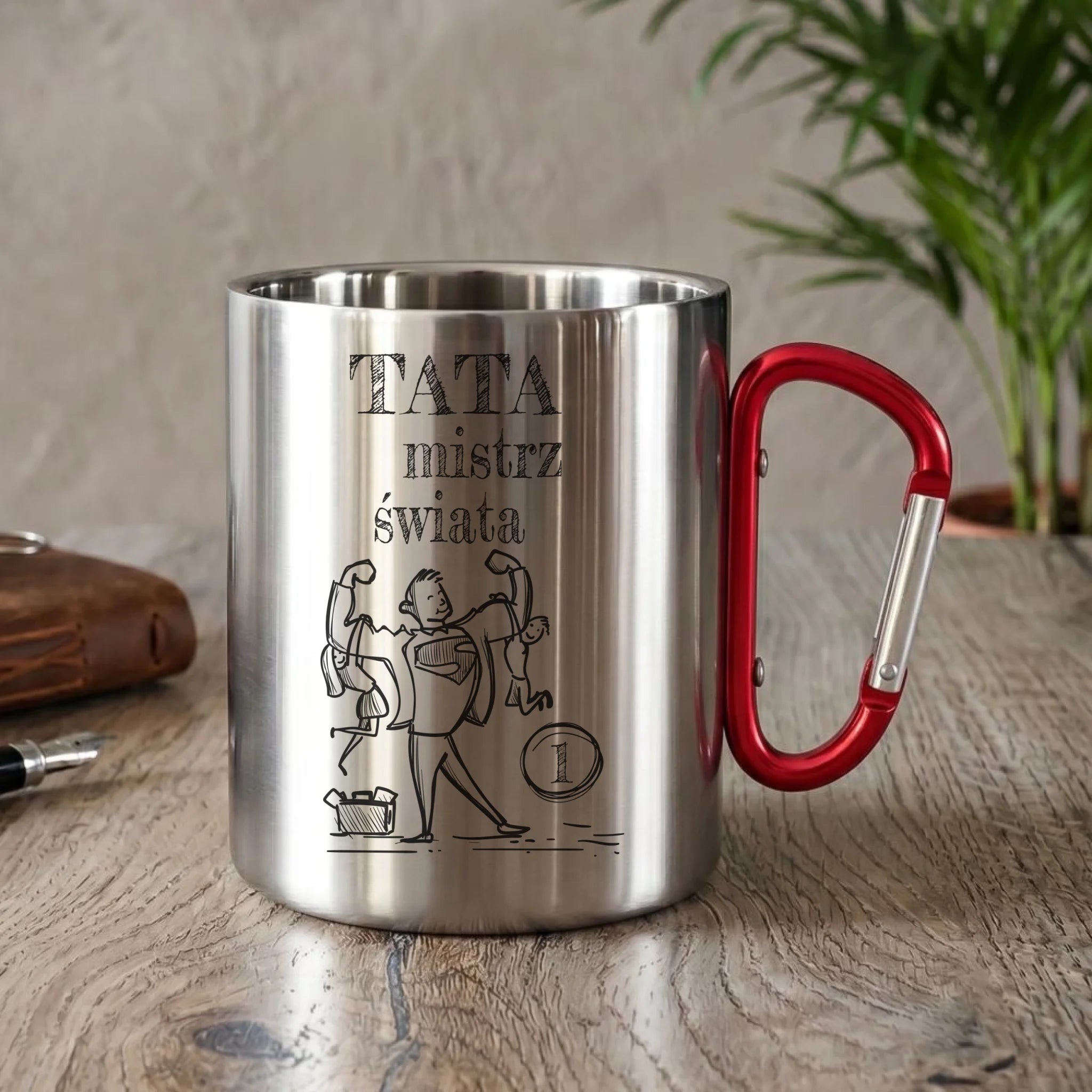 Kubek turystyczny dla taty - Tata Mistrz Świata DT36 - StoryCups.pl