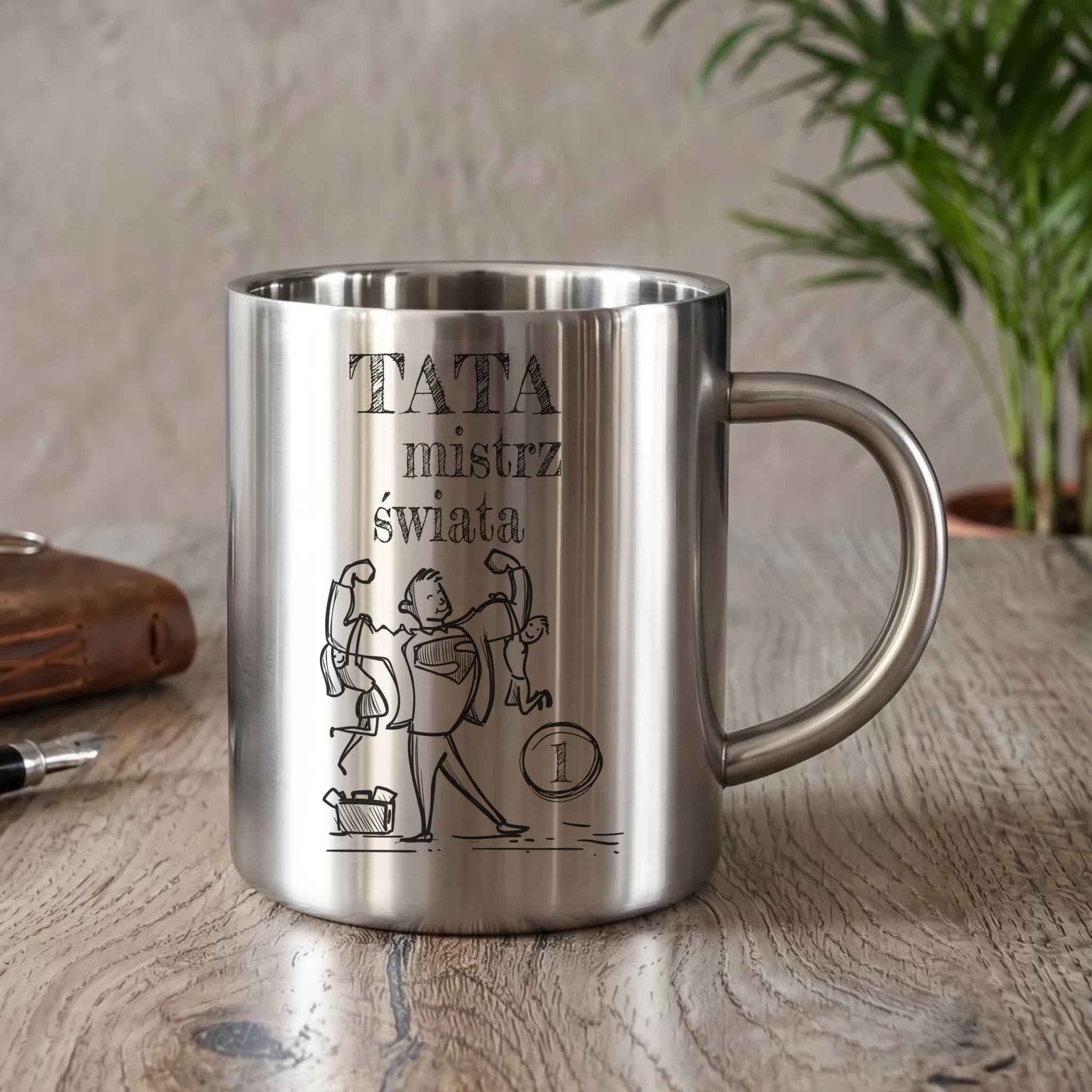 Kubek turystyczny dla taty - Tata Mistrz Świata DT36 - StoryCups.pl