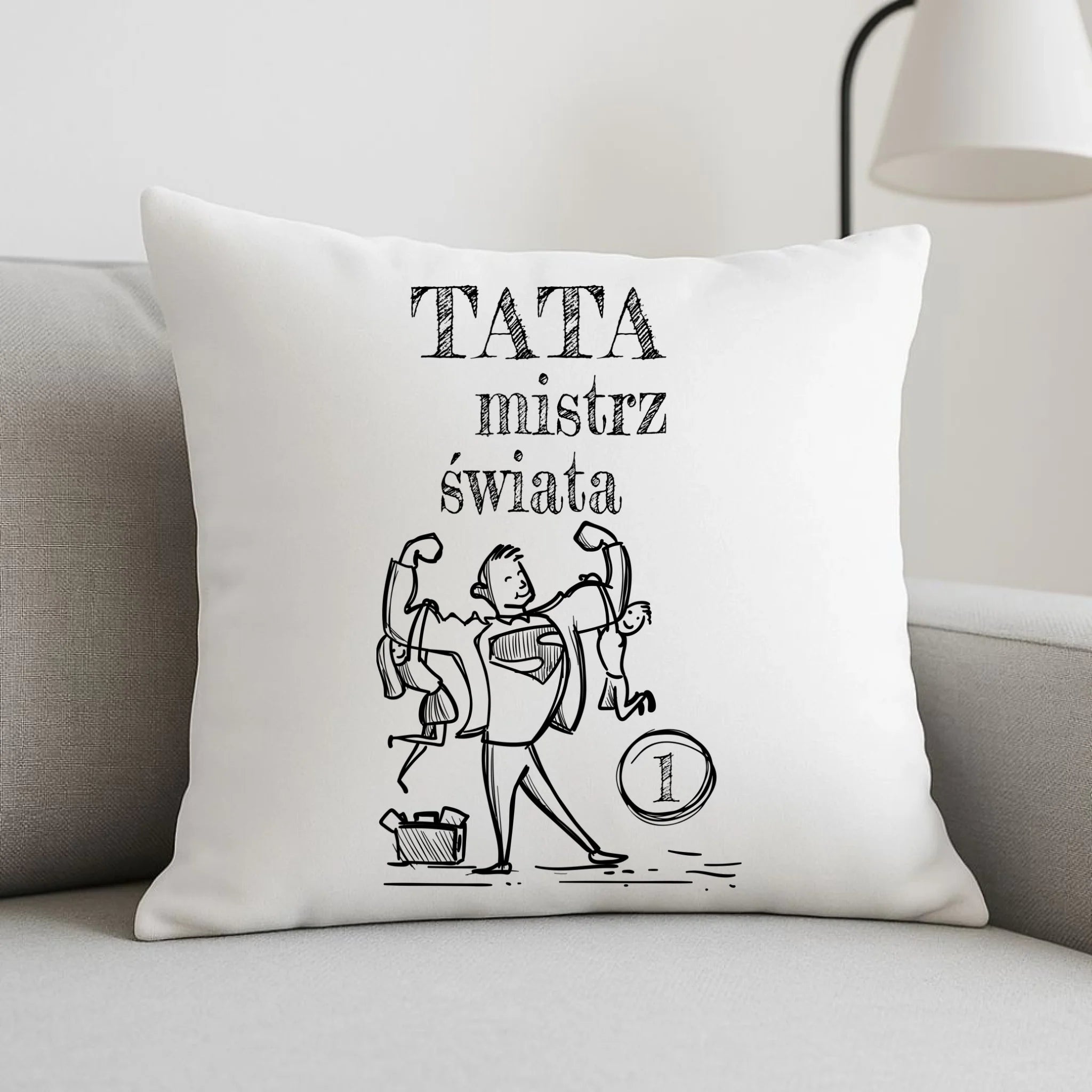 Poduszka dla taty - Tata Mistrz Świata DT36 - StoryCups.pl