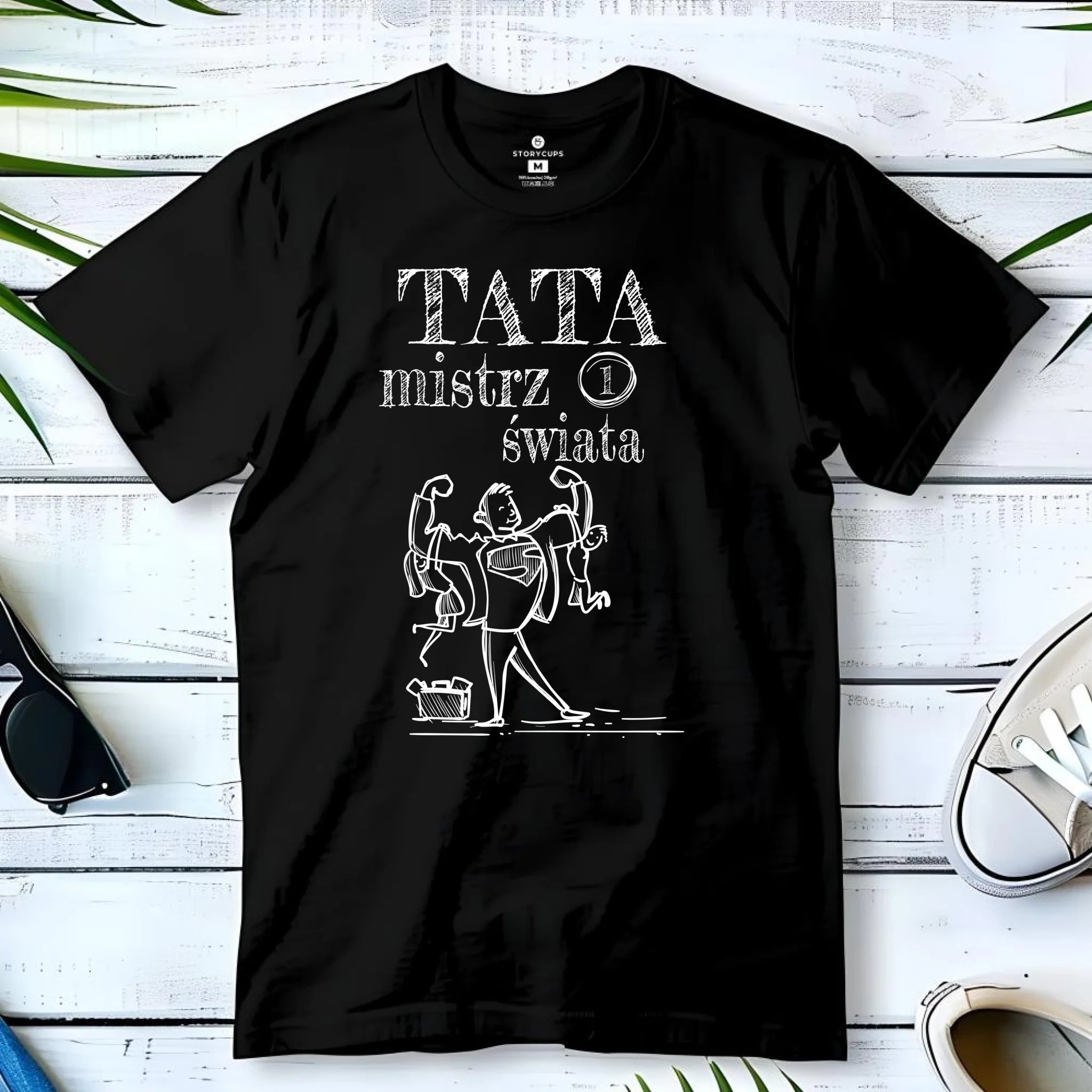 Koszulka dla taty - Tata Mistrz Świata DT36 - StoryCups.pl