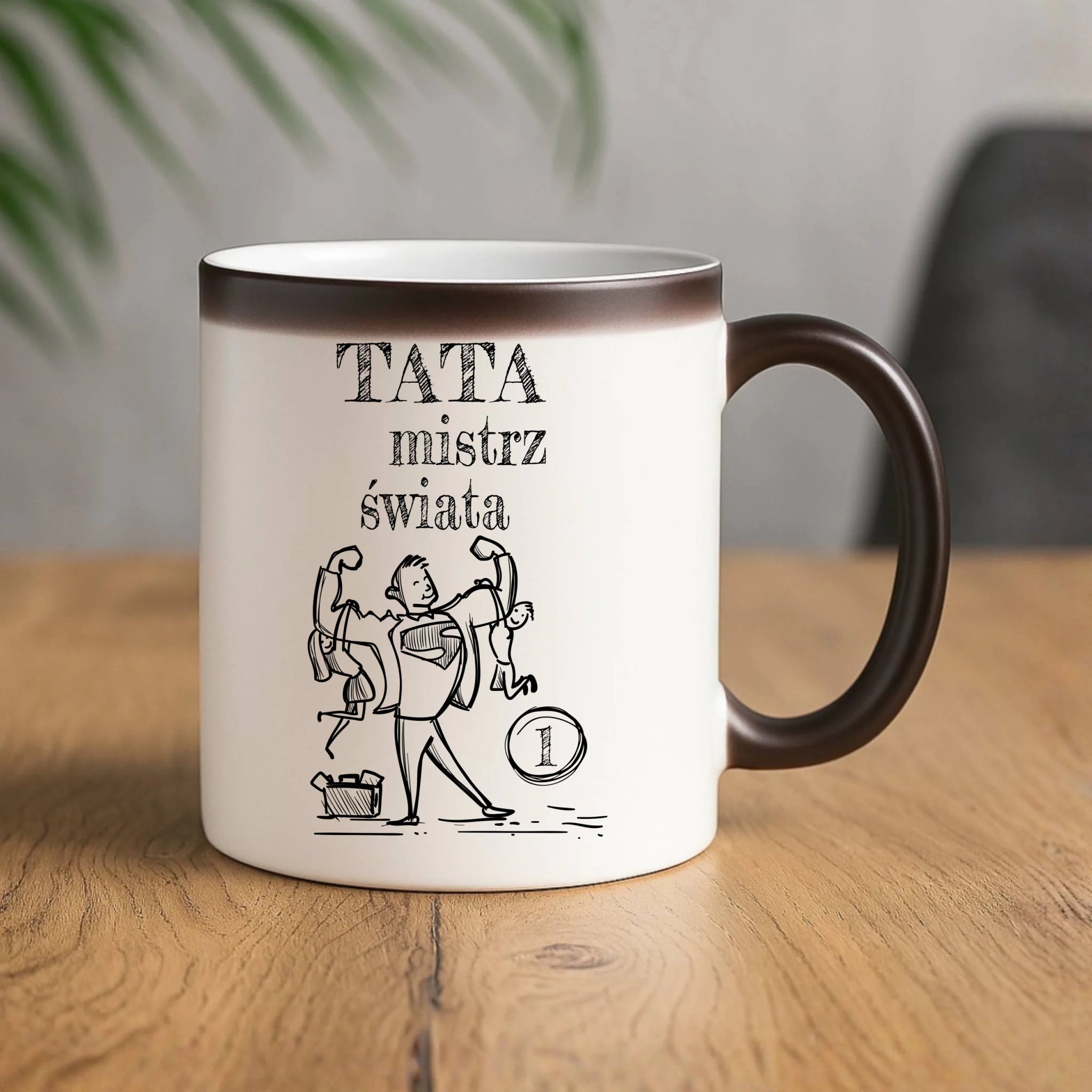 Kubek magiczny dla taty - Tata Mistrz Świata DT36 - StoryCups.pl