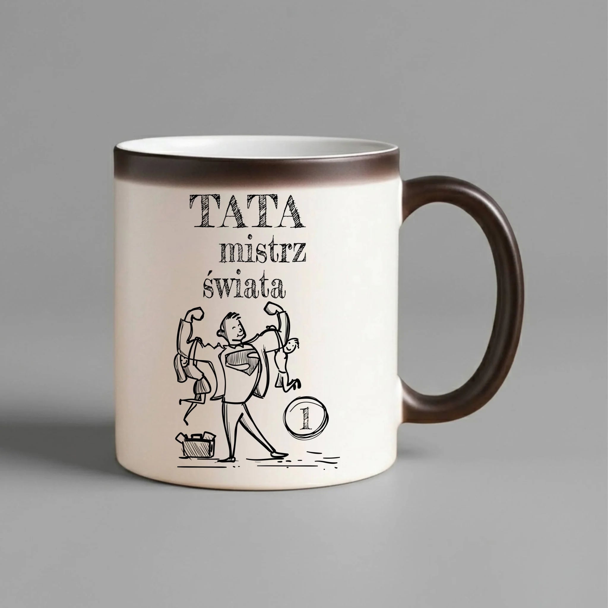 Kubek magiczny dla taty - Tata Mistrz Świata DT36 - StoryCups.pl