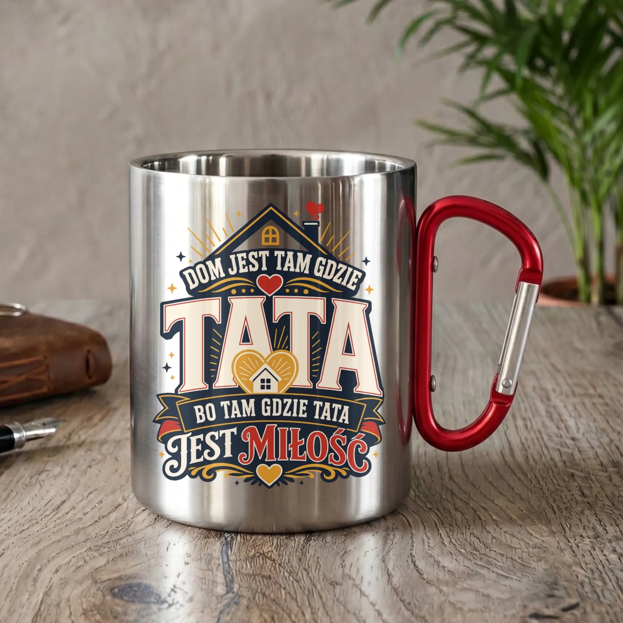 Kubek turystyczny dla taty - Dom jest tam gdzie tata DT37 - StoryCups.pl