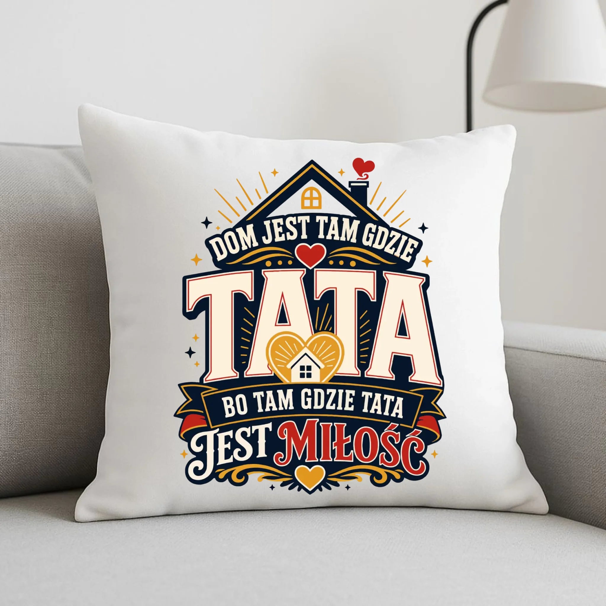 Poduszka dla taty - Dom jest tam gdzie tata DT37 - StoryCups.pl