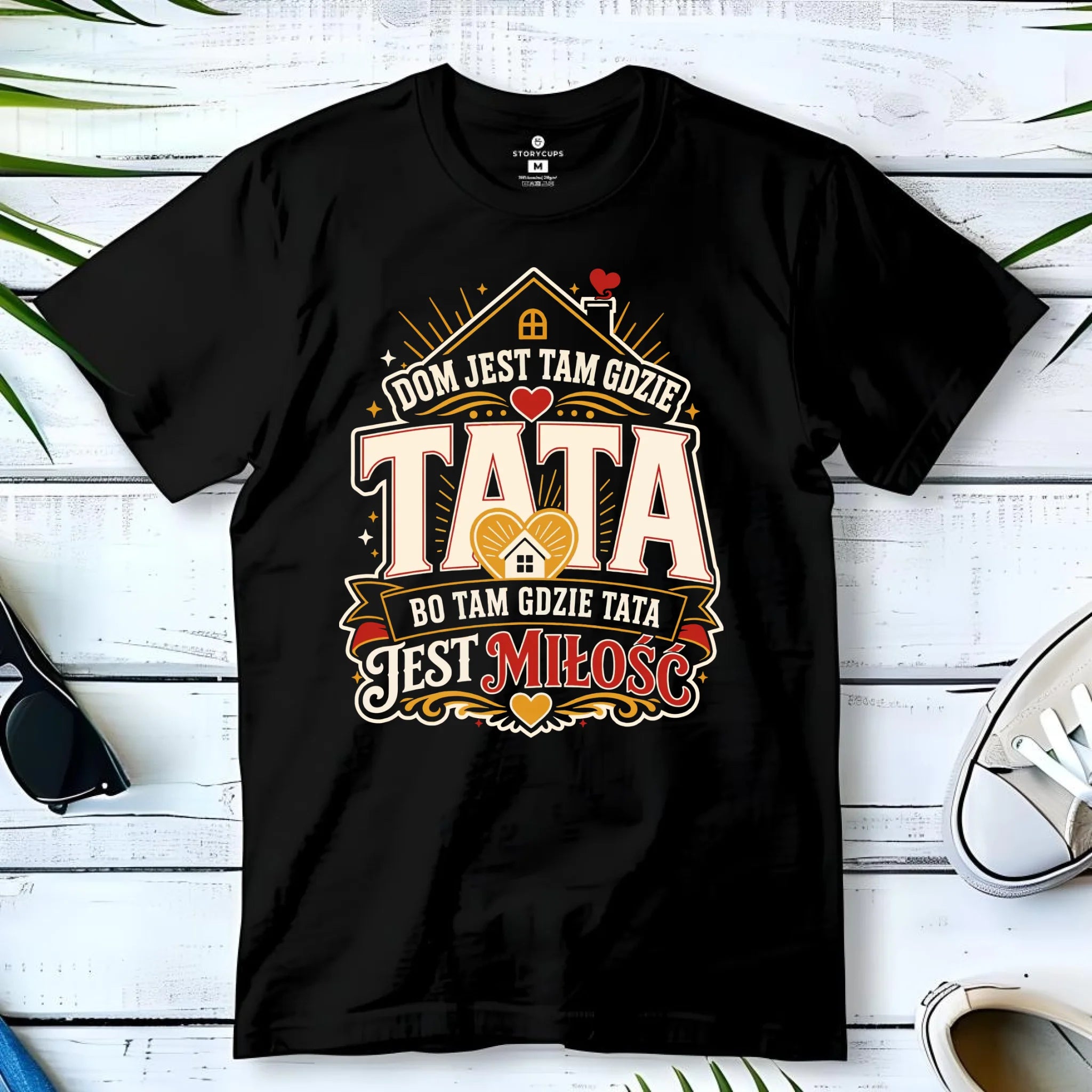 Koszulka dla taty - Dom jest tam gdzie tata DT37 - StoryCups.pl