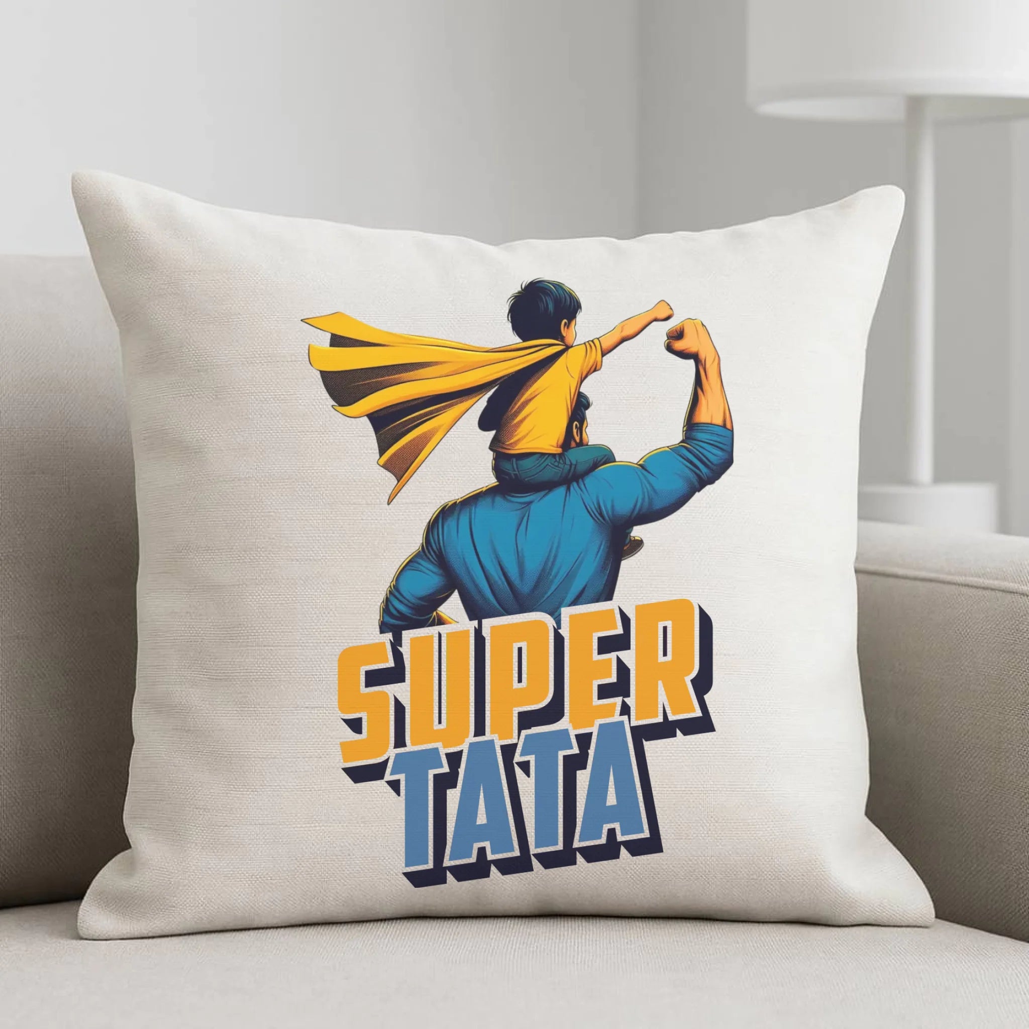 Poduszka dla taty - Super Tata z synem DT38 - StoryCups.pl