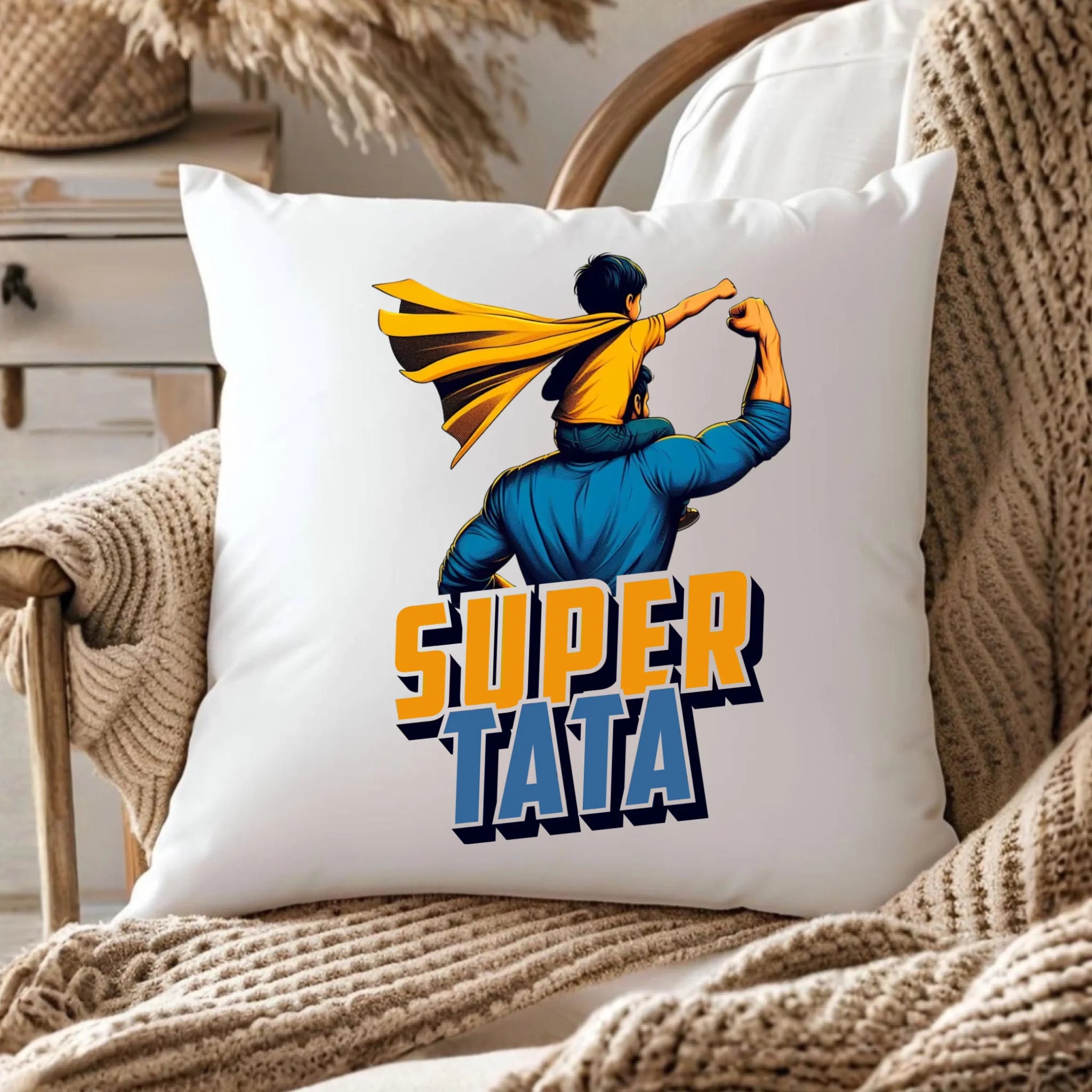 Poduszka dla taty - Super Tata z synem DT38 - StoryCups.pl
