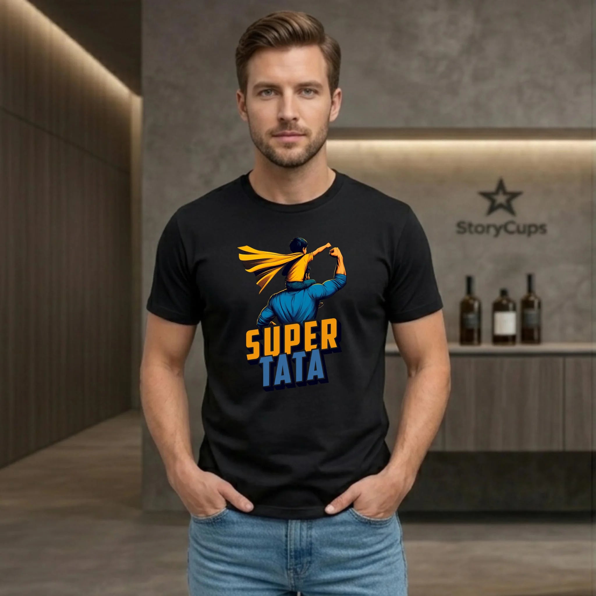 Koszulka dla taty - Super Tata z synem DT38 - StoryCups.pl