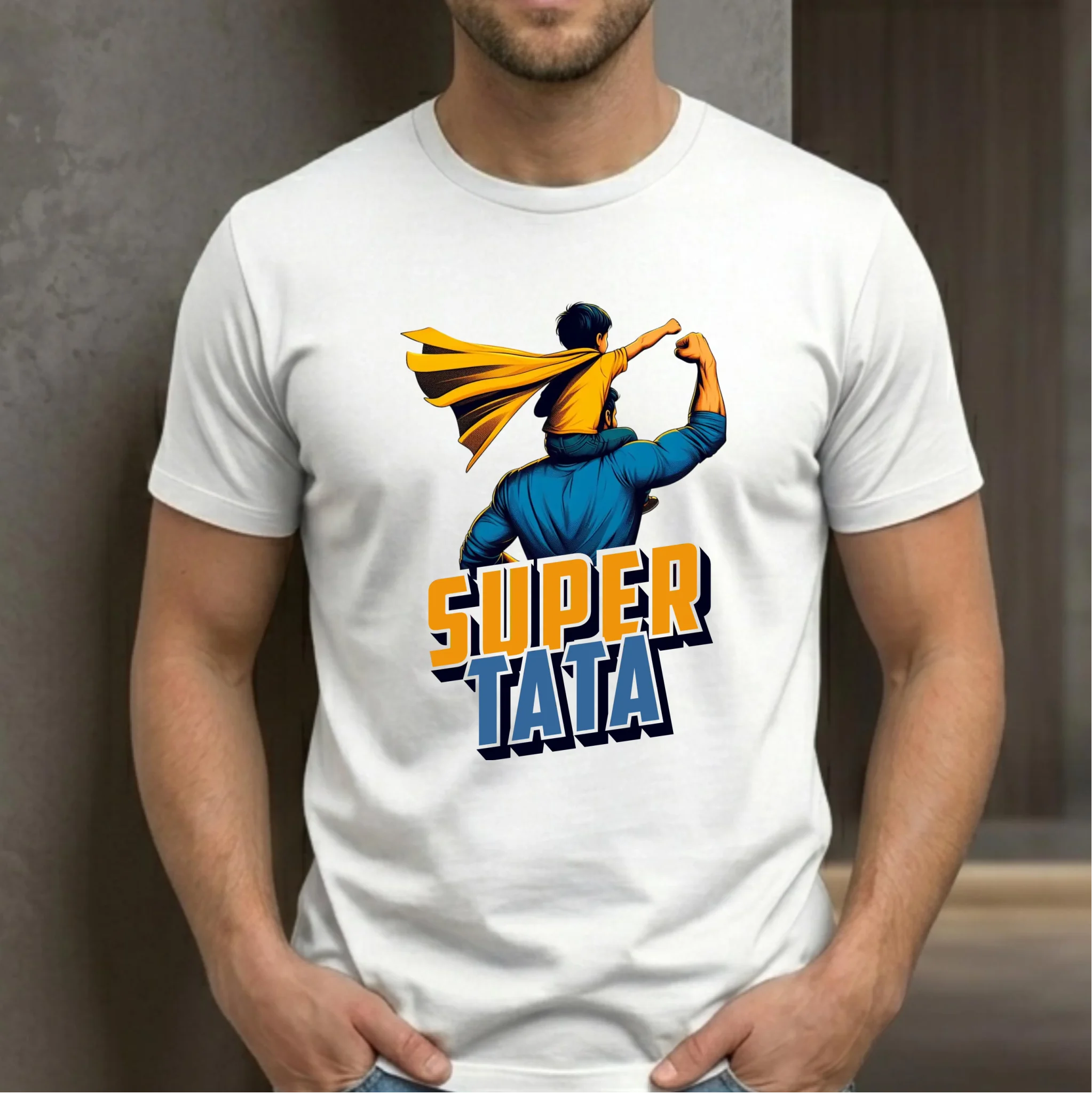 Koszulka dla taty - Super Tata z synem DT38 - StoryCups.pl