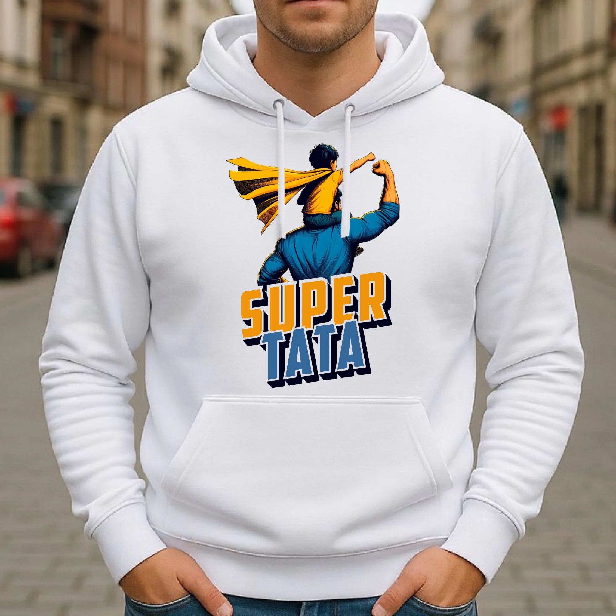 Bluza z kapturem dla taty - Super Tata z synem DT38 - StoryCups.pl