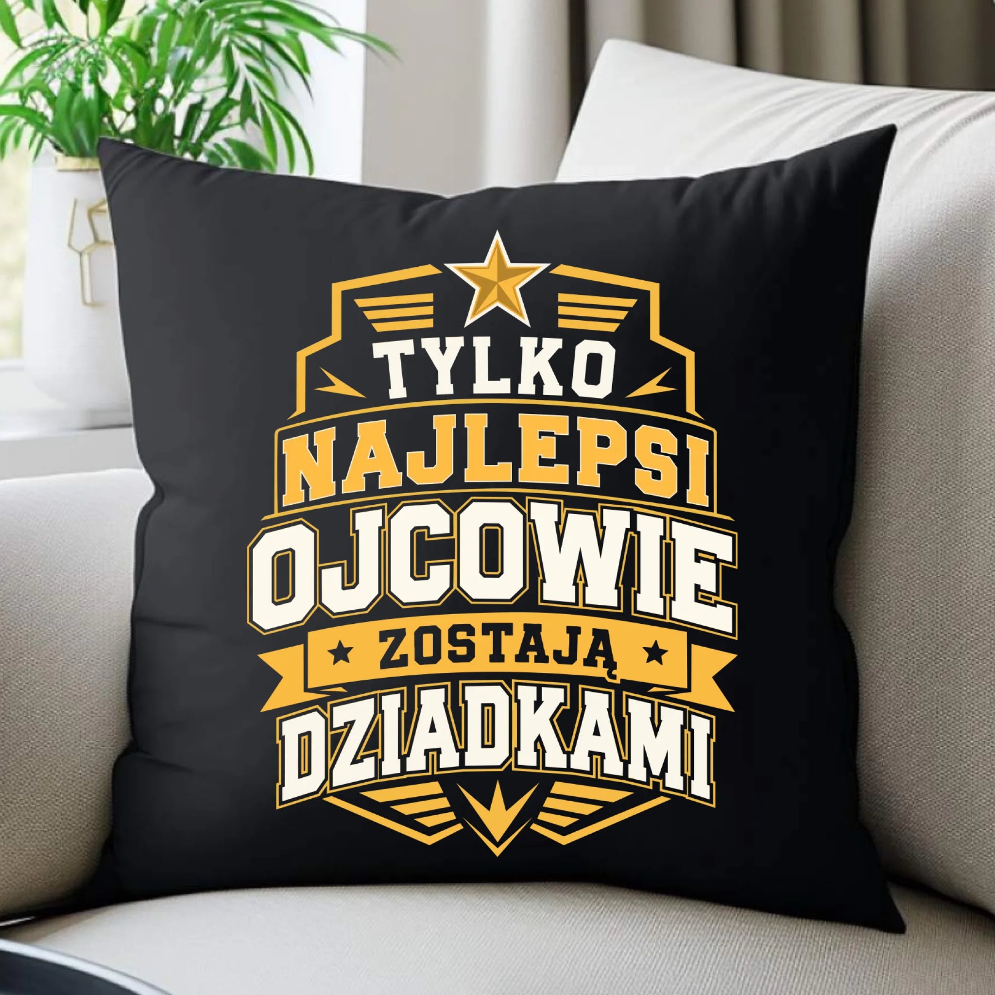 Poduszka dekoracyjna dla taty przyszłego dziadka - Tylko najlepsi ojcowie zostają dziadkami DT39 - StoryCups.pl