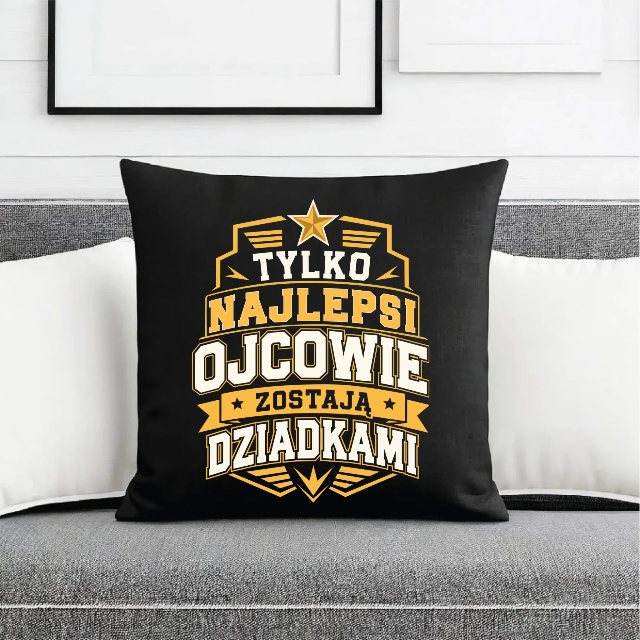 Poduszka dekoracyjna dla taty przyszłego dziadka - Tylko najlepsi ojcowie zostają dziadkami DT39 - StoryCups.pl