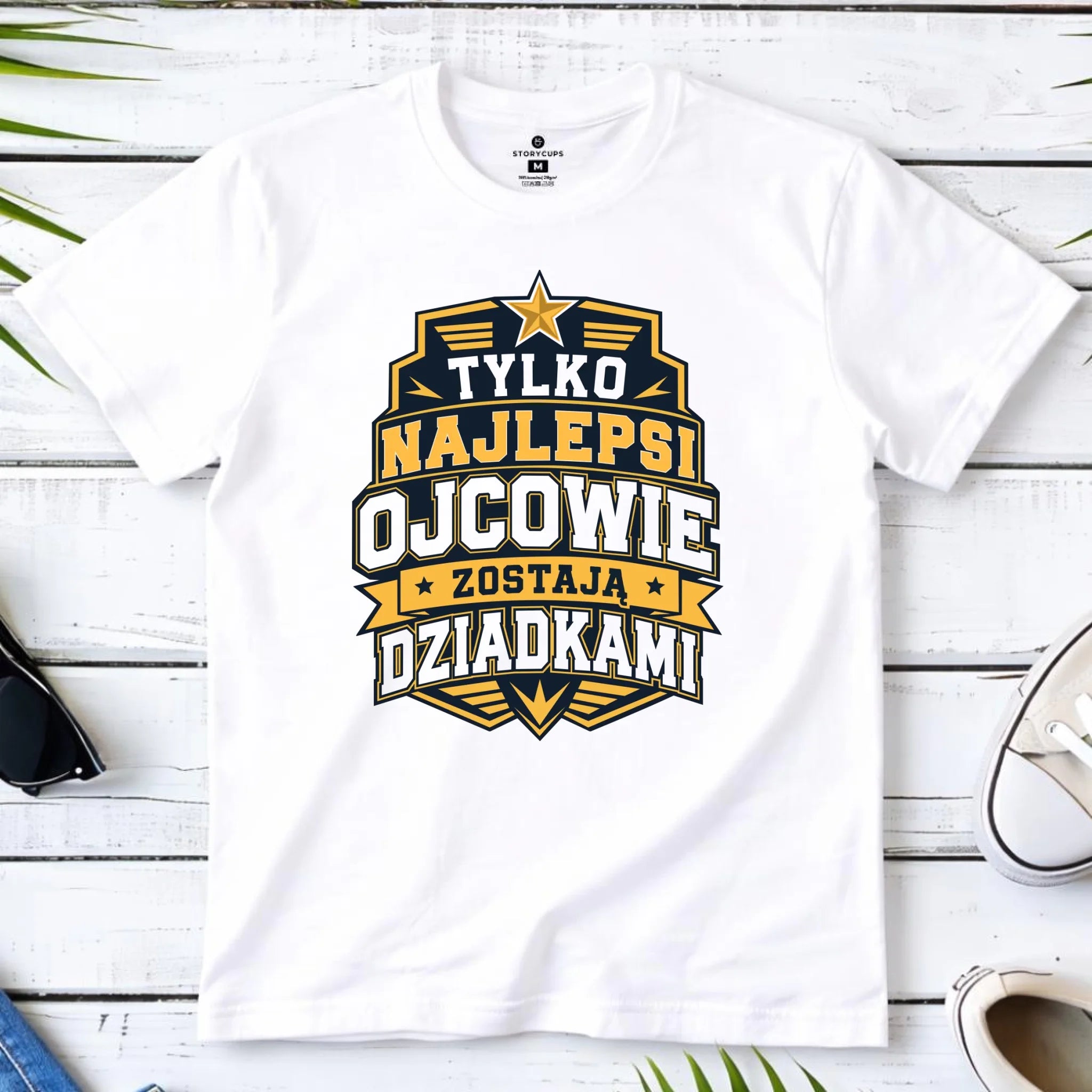 Koszulka dla taty przyszłego dziadka - Tylko najlepsi ojcowie zostają dziadkami DT39 - StoryCups.pl