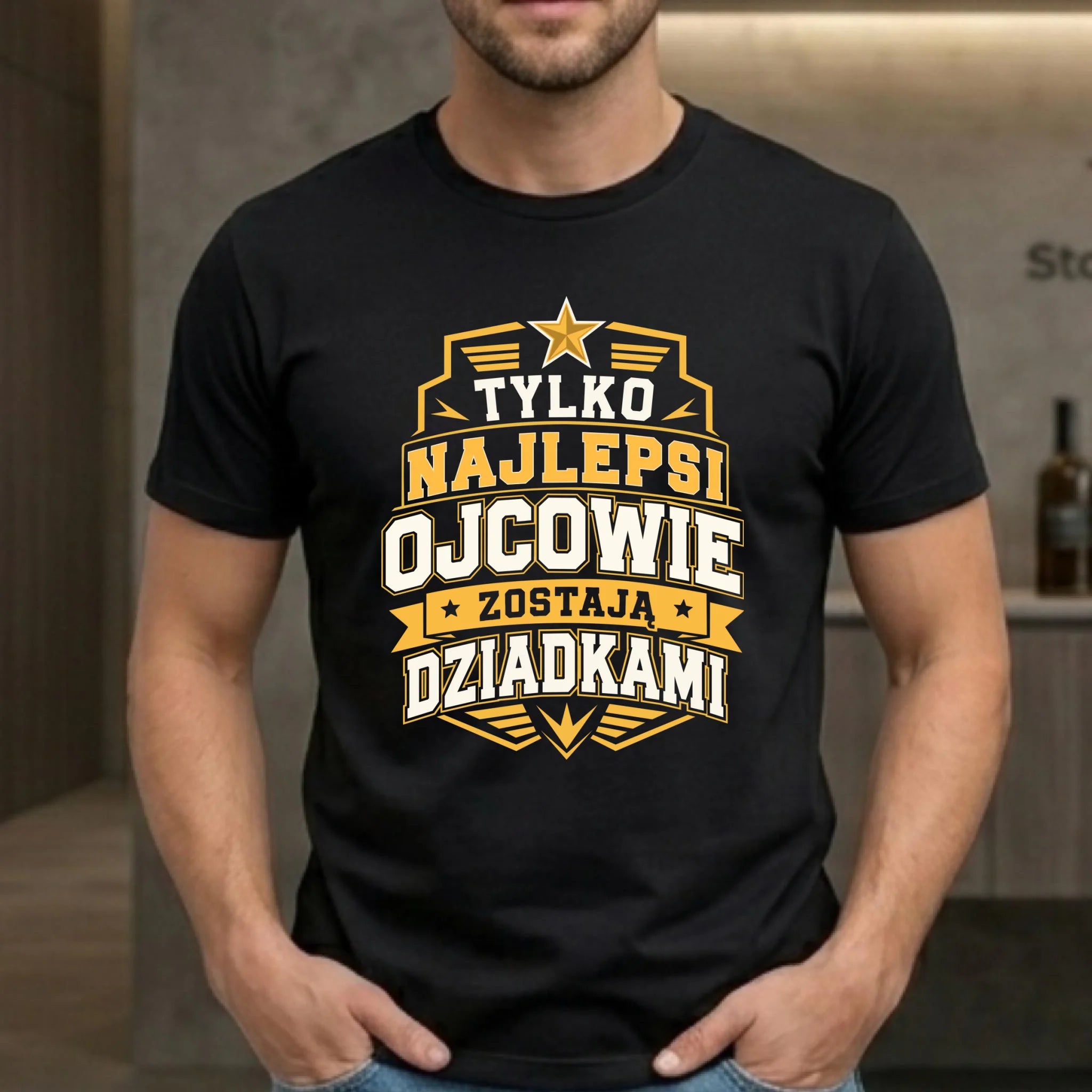 Koszulka dla taty przyszłego dziadka - Tylko najlepsi ojcowie zostają dziadkami DT39 - StoryCups.pl