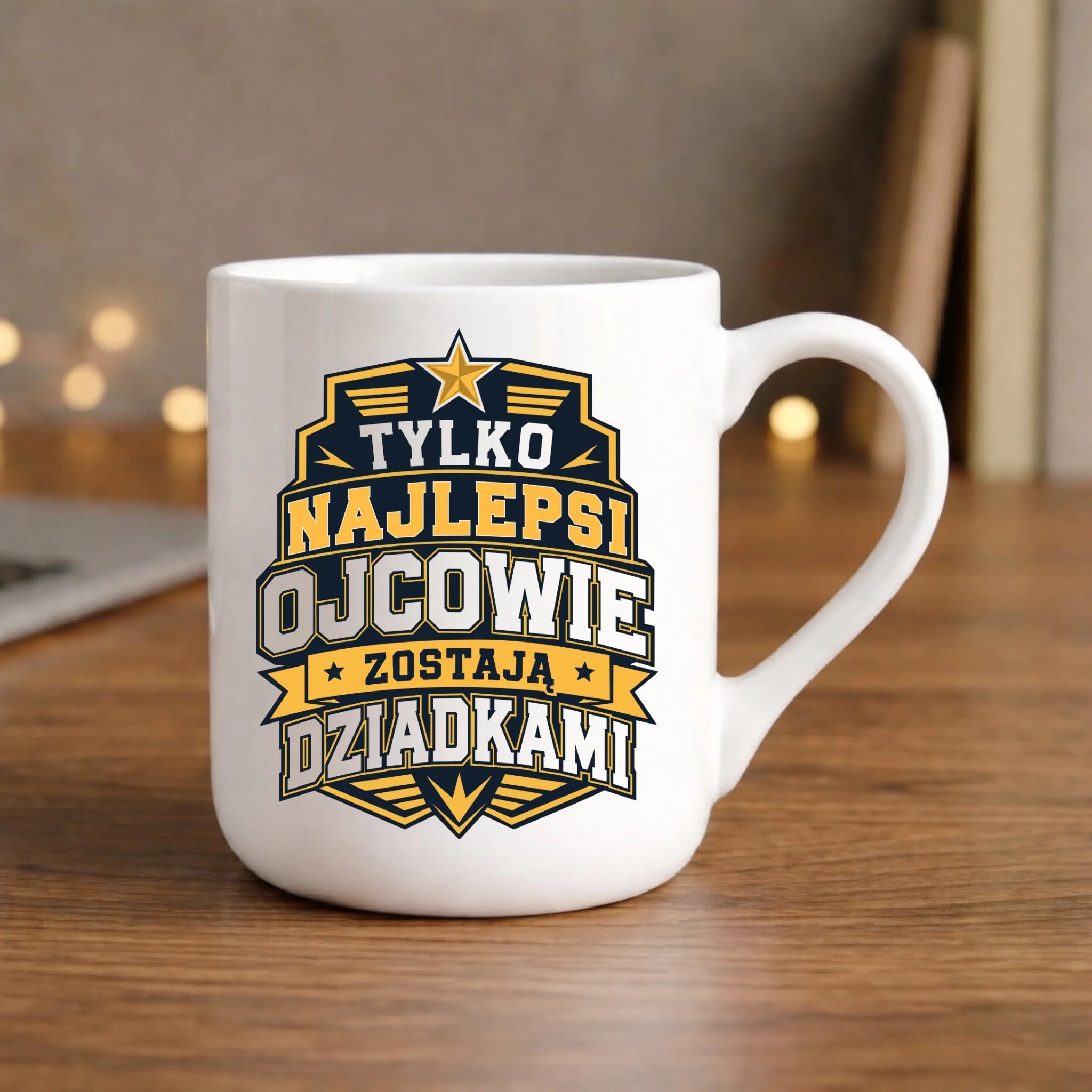 Kubek elegant dla taty przyszłego dziadka - Tylko najlepsi ojcowie zostają dziadkami DT39 - StoryCups.pl