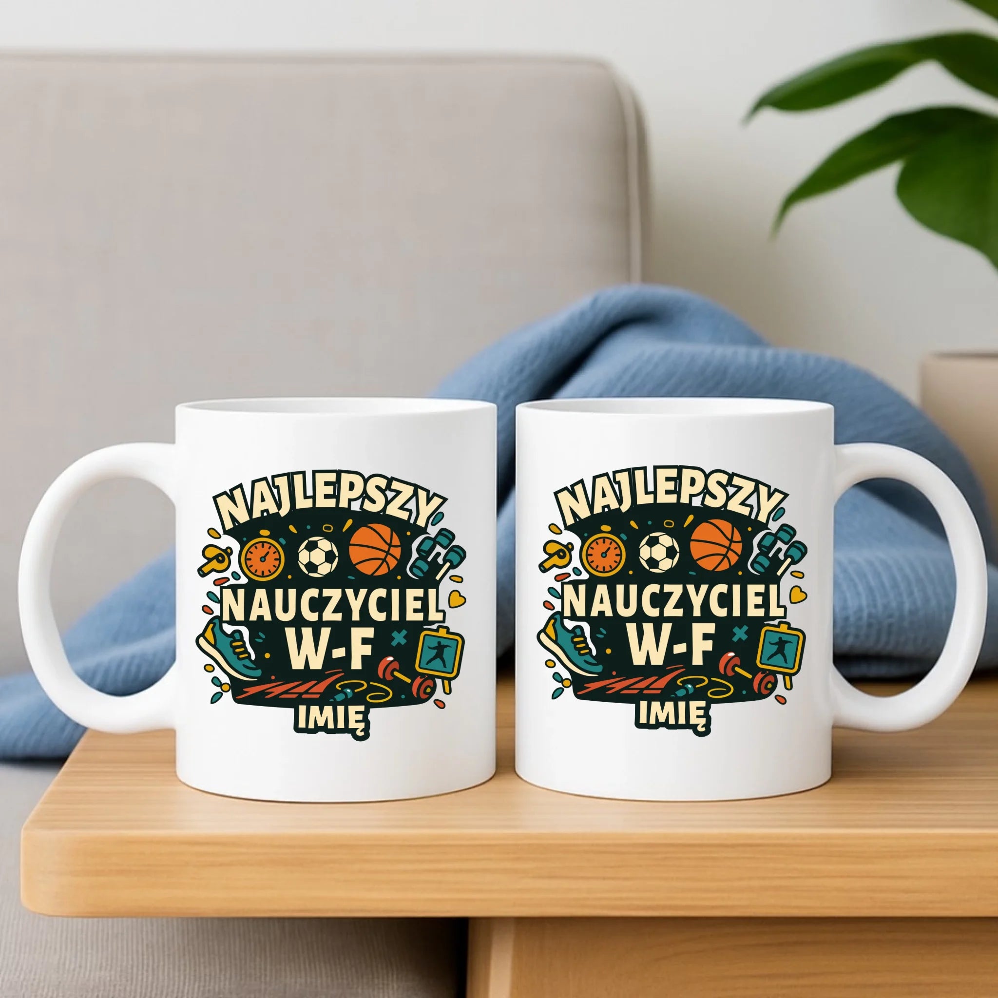 Kubek dla nauczyciela wychowania fizycznego W-F - personalizowany N50 - StoryCups.pl