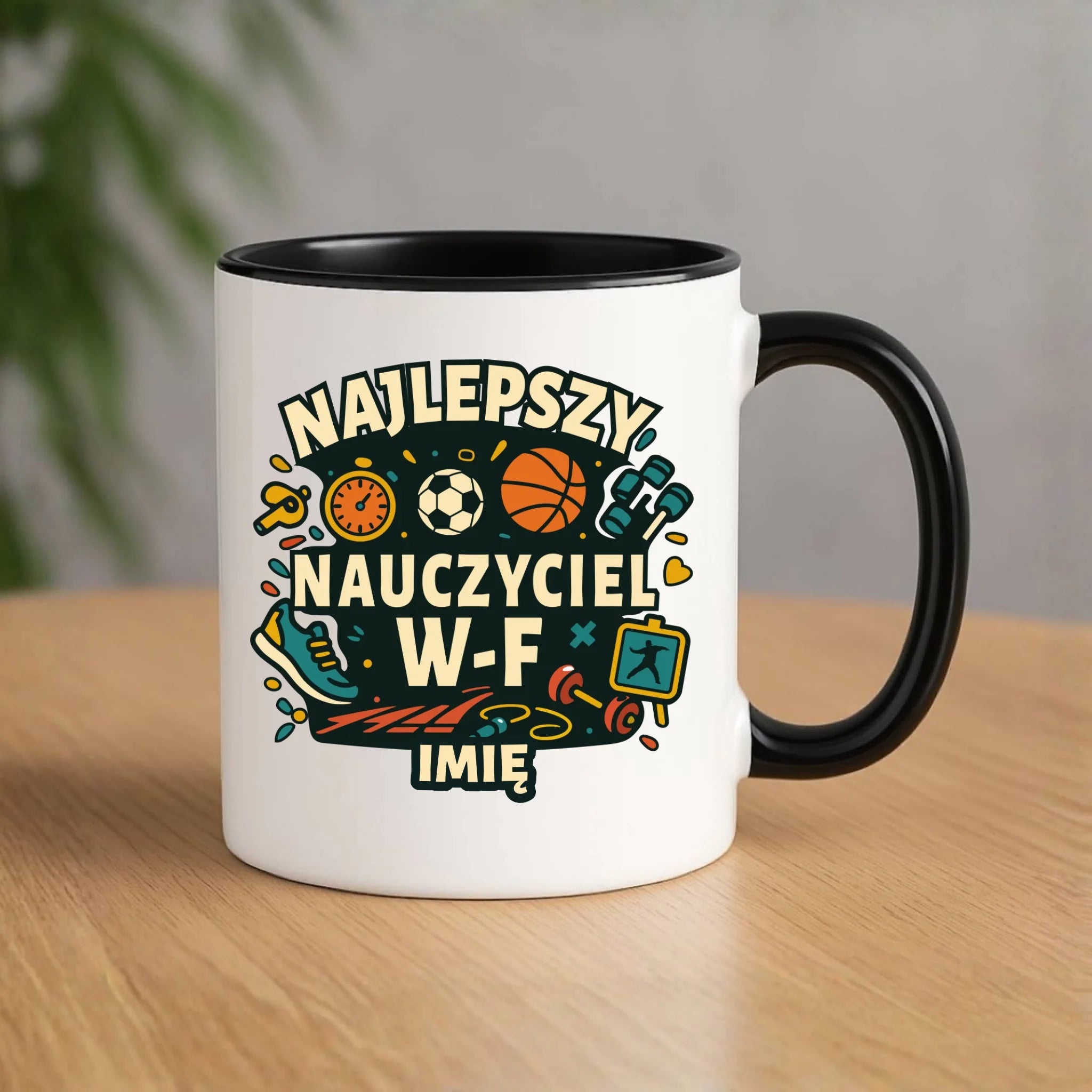 Kubek dla nauczyciela wychowania fizycznego W-F - personalizowany N50 - StoryCups.pl