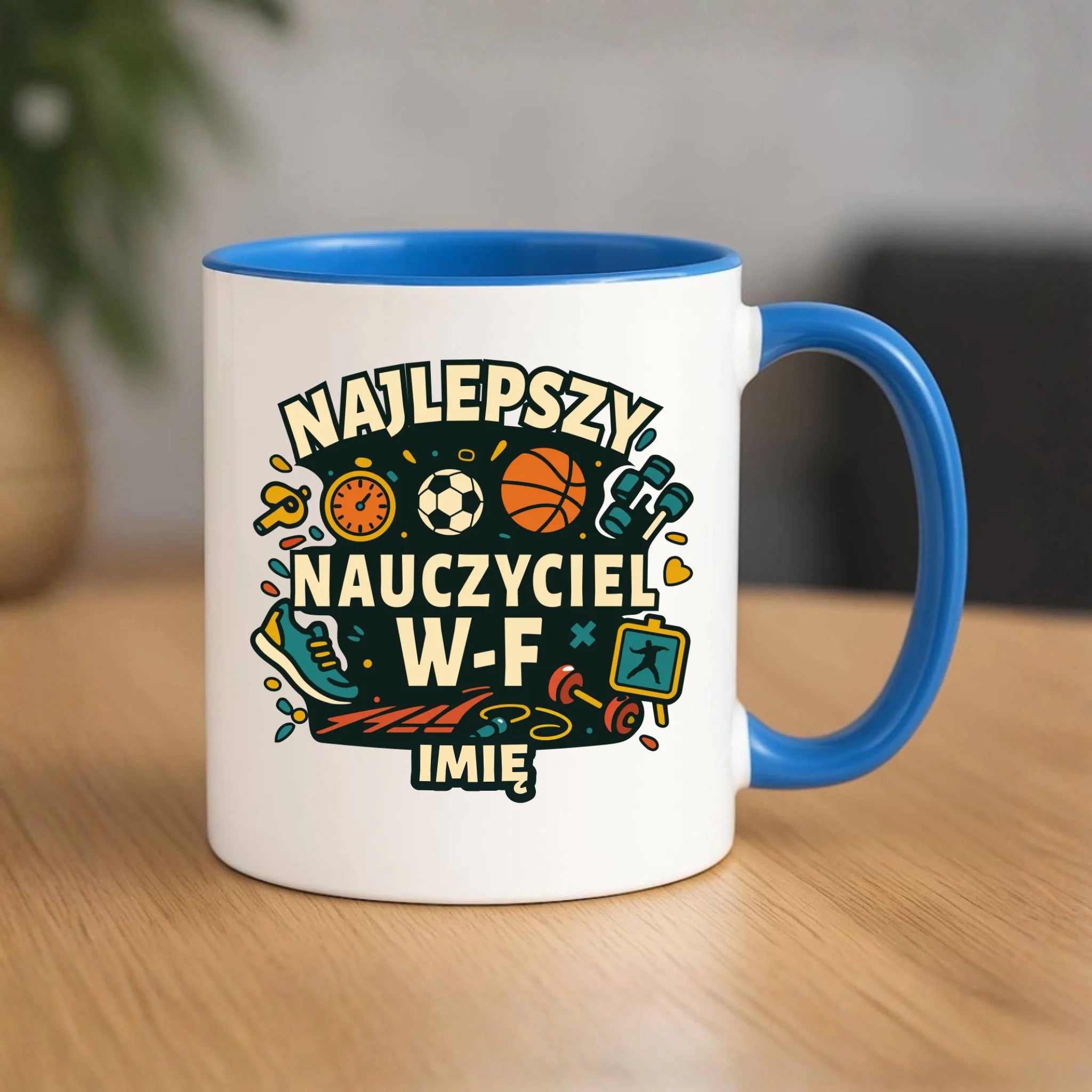 Kubek dla nauczyciela wychowania fizycznego W-F - personalizowany N50 - StoryCups.pl