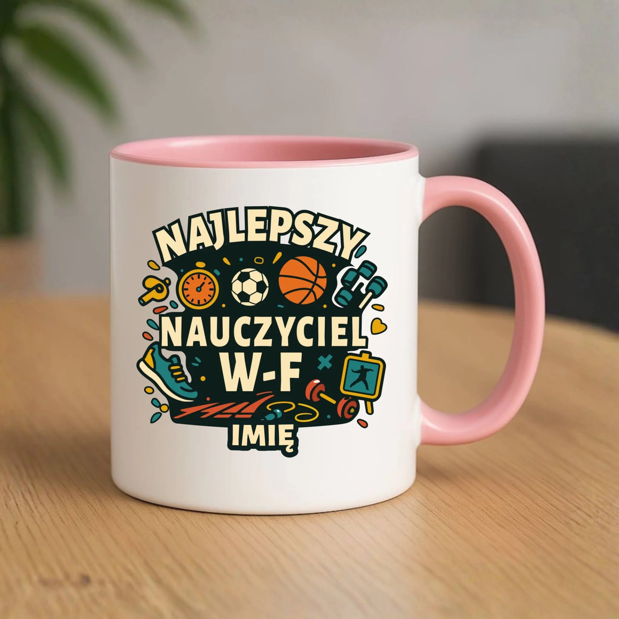 Kubek dla nauczyciela wychowania fizycznego W-F - personalizowany N50 - StoryCups.pl