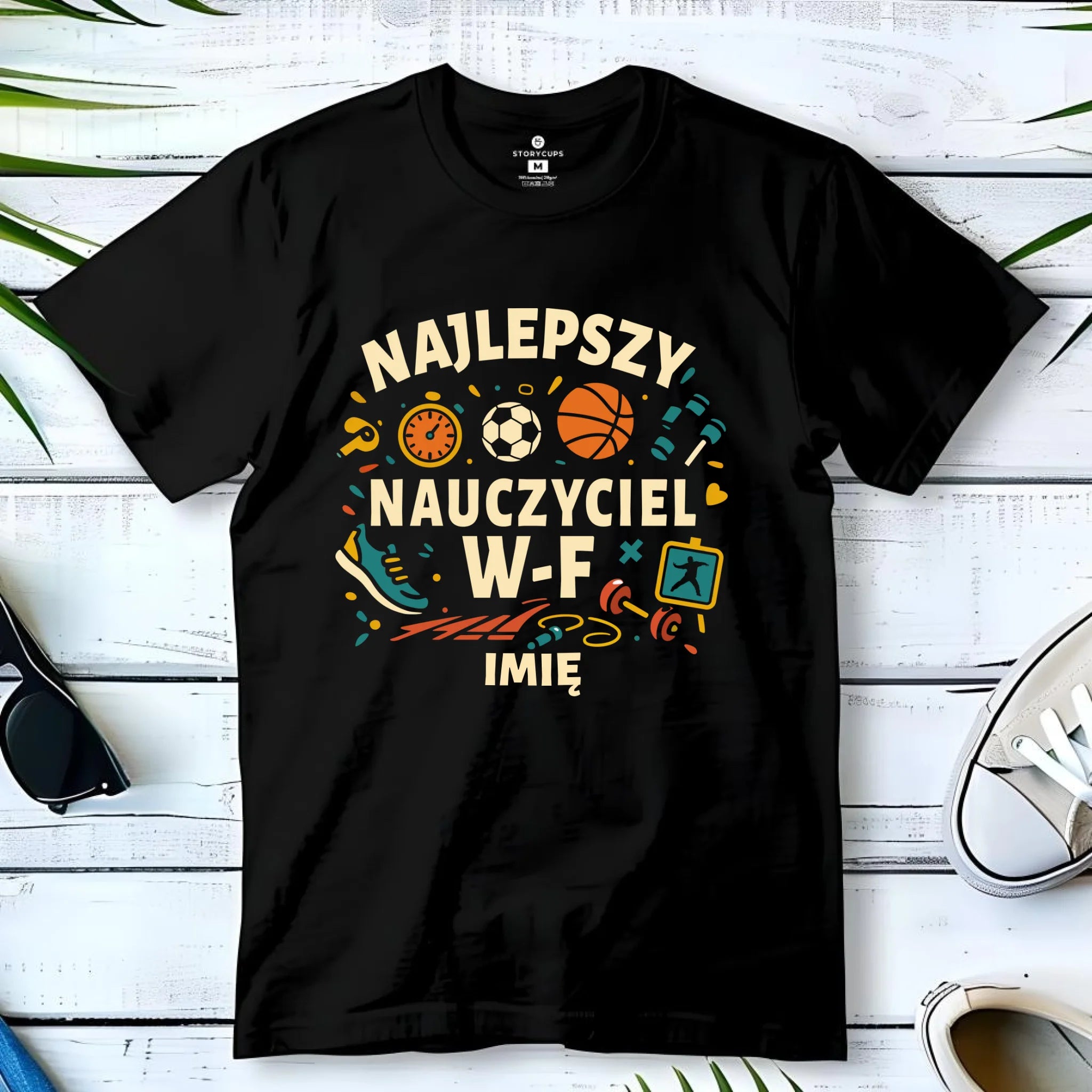 Koszulka dla nauczyciela wychowania fizycznego W-F - personalizowana N50 - StoryCups.pl