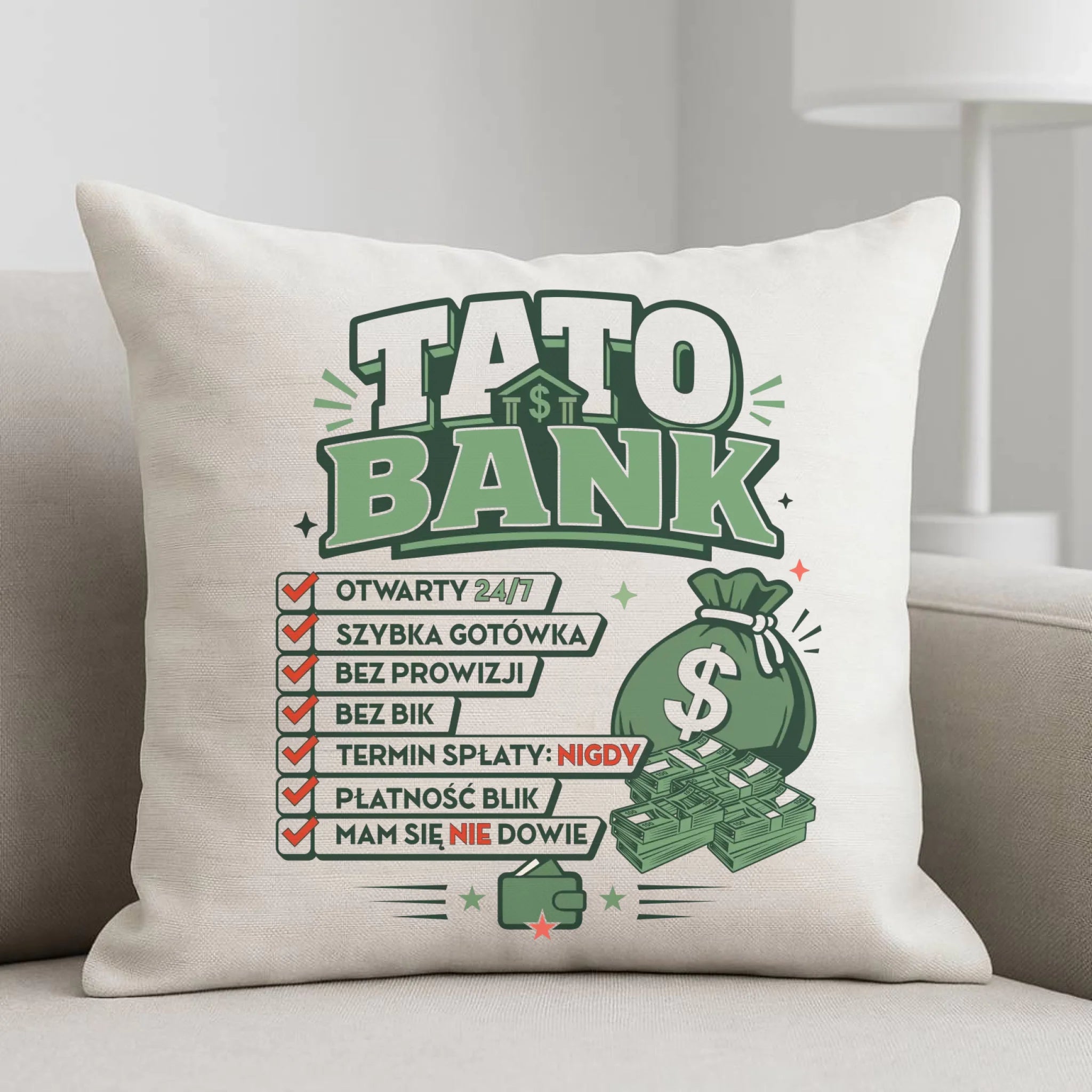 Poduszka dla taty - Tato Bank DT41 - StoryCups.pl