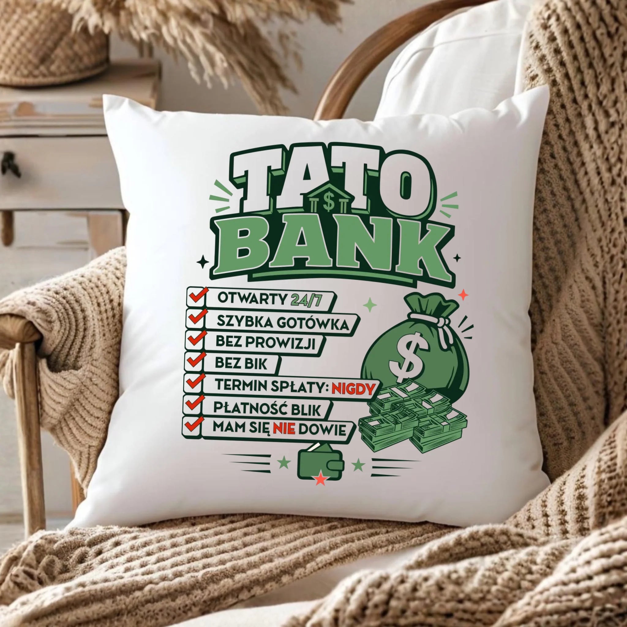 Poduszka dla taty - Tato Bank DT41 - StoryCups.pl
