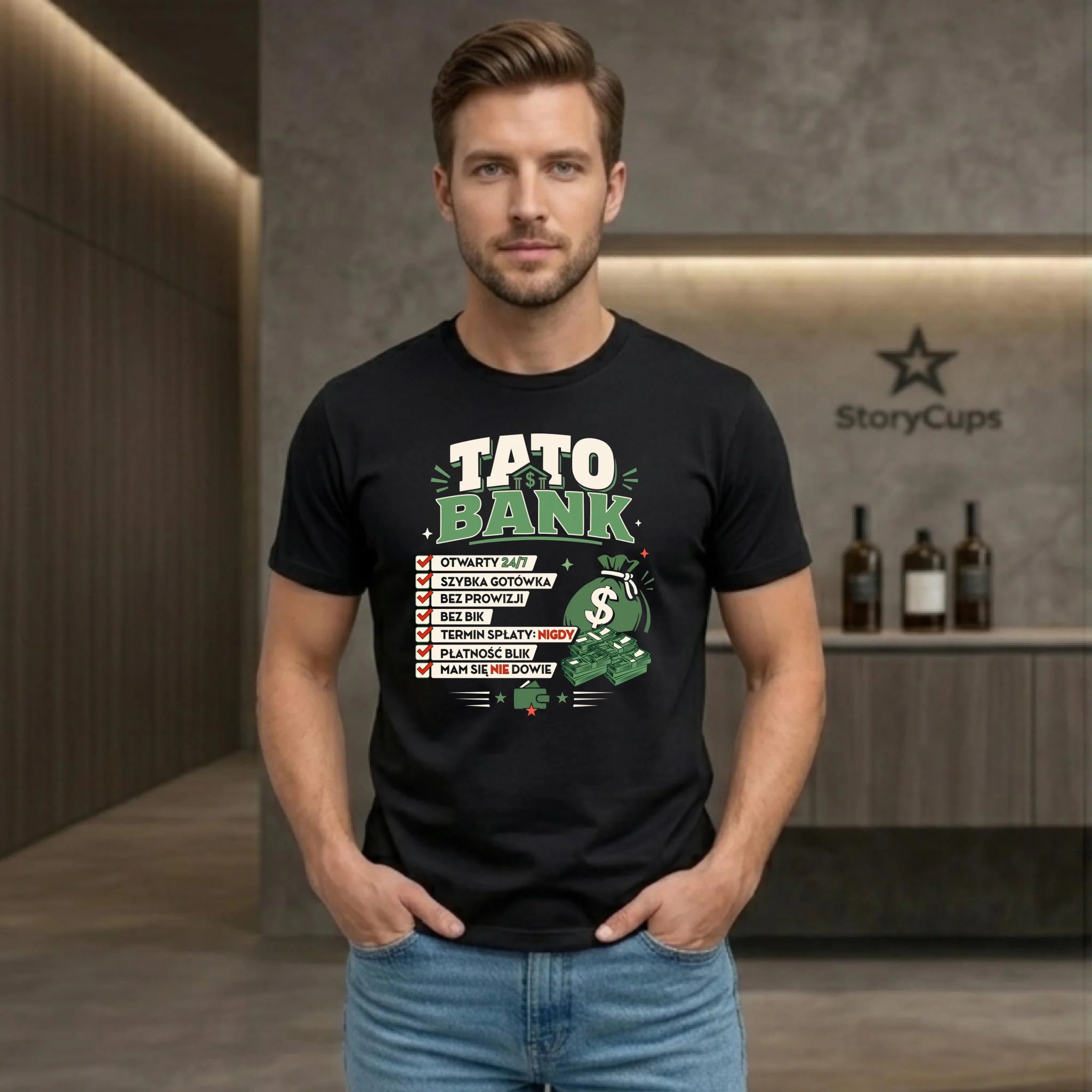 Koszulka dla taty - Tato Bank DT41 - StoryCups.pl