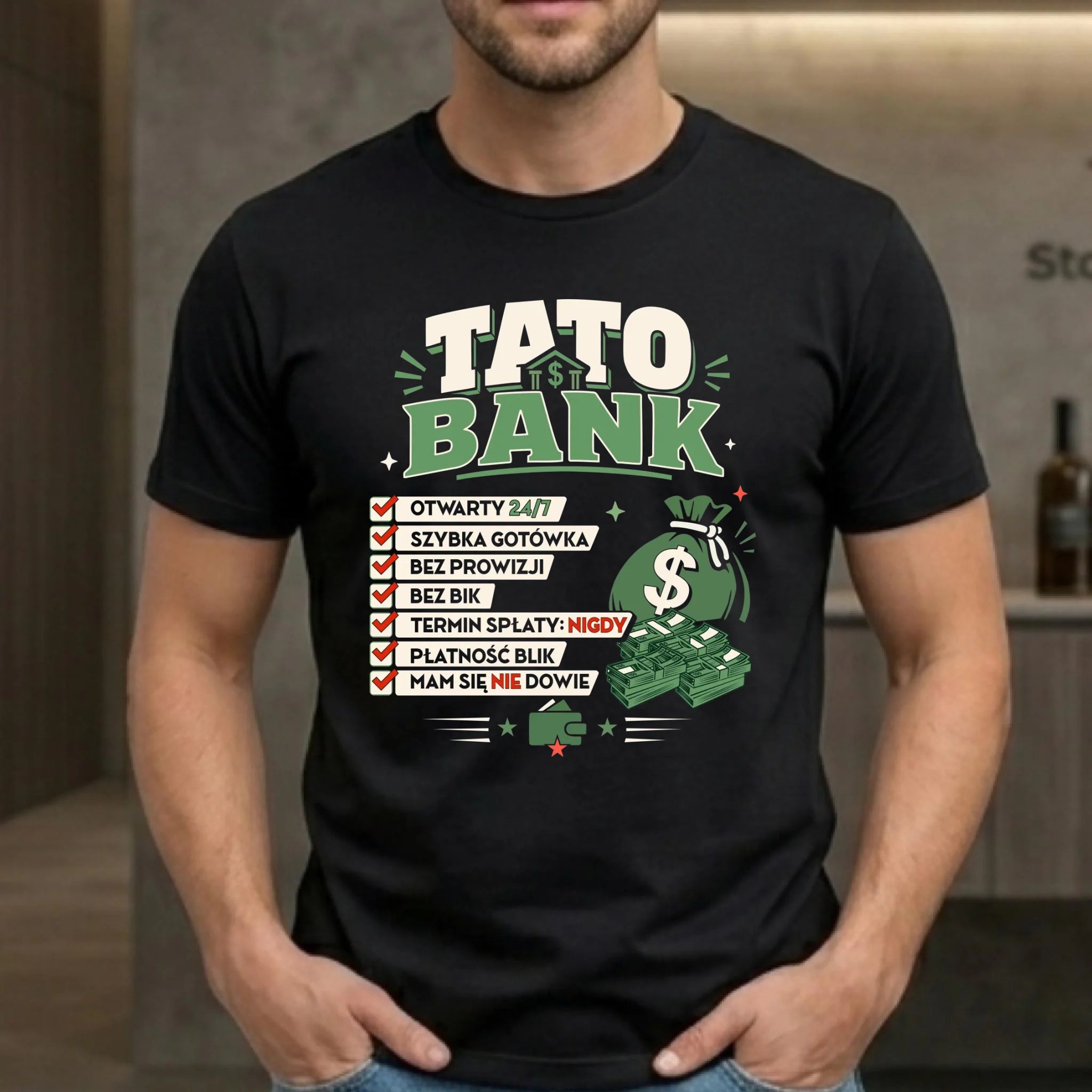 Koszulka dla taty - Tato Bank DT41 - StoryCups.pl