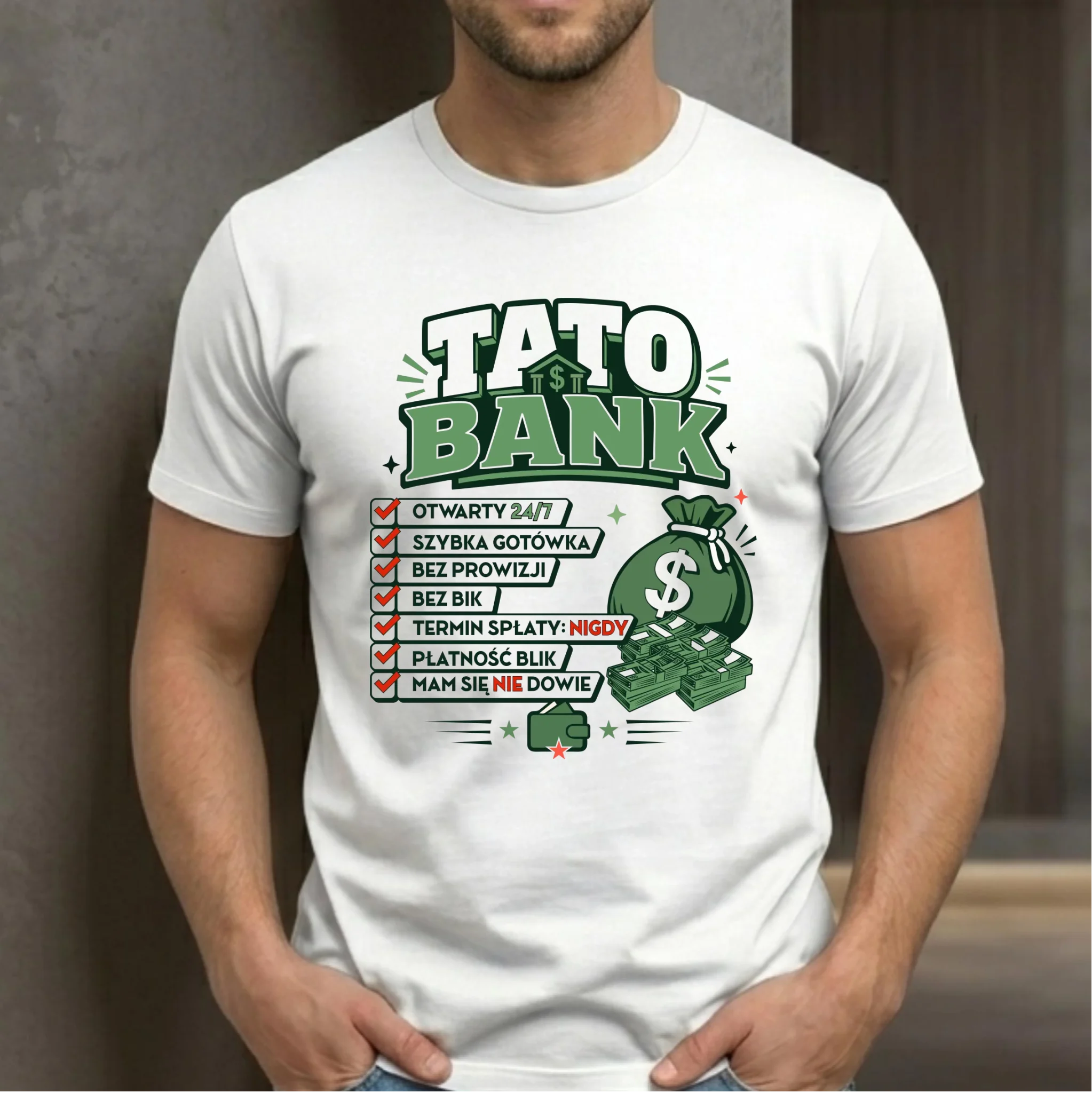Koszulka dla taty - Tato Bank DT41 - StoryCups.pl