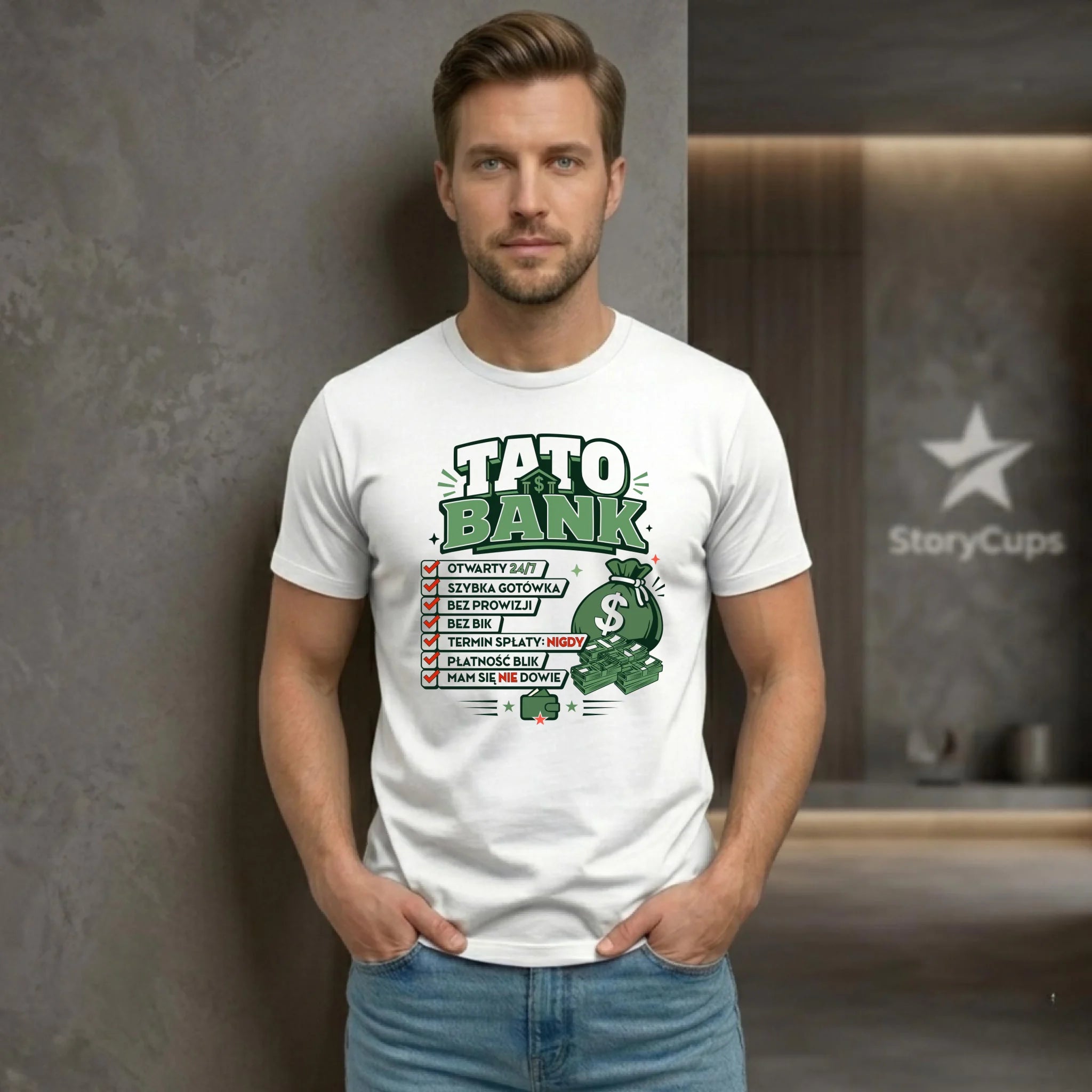 Koszulka dla taty - Tato Bank DT41 - StoryCups.pl