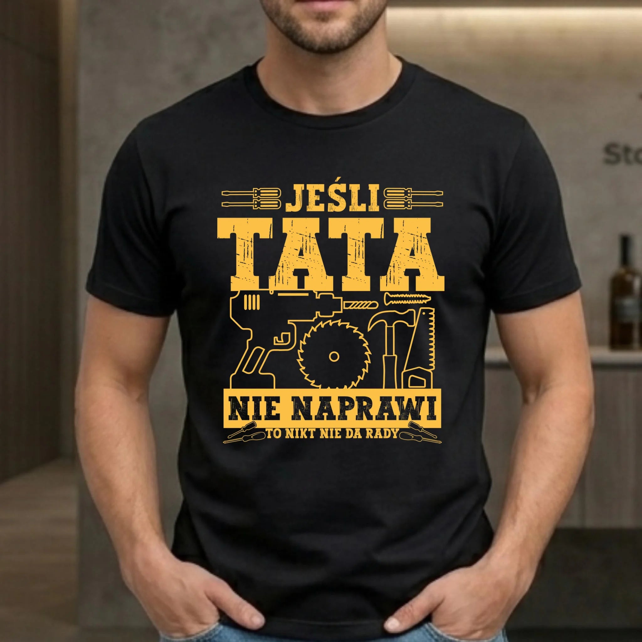 Koszulka dla taty - Jeśli tata nie naprawi to nikt nie da rady DT43 - StoryCups.pl