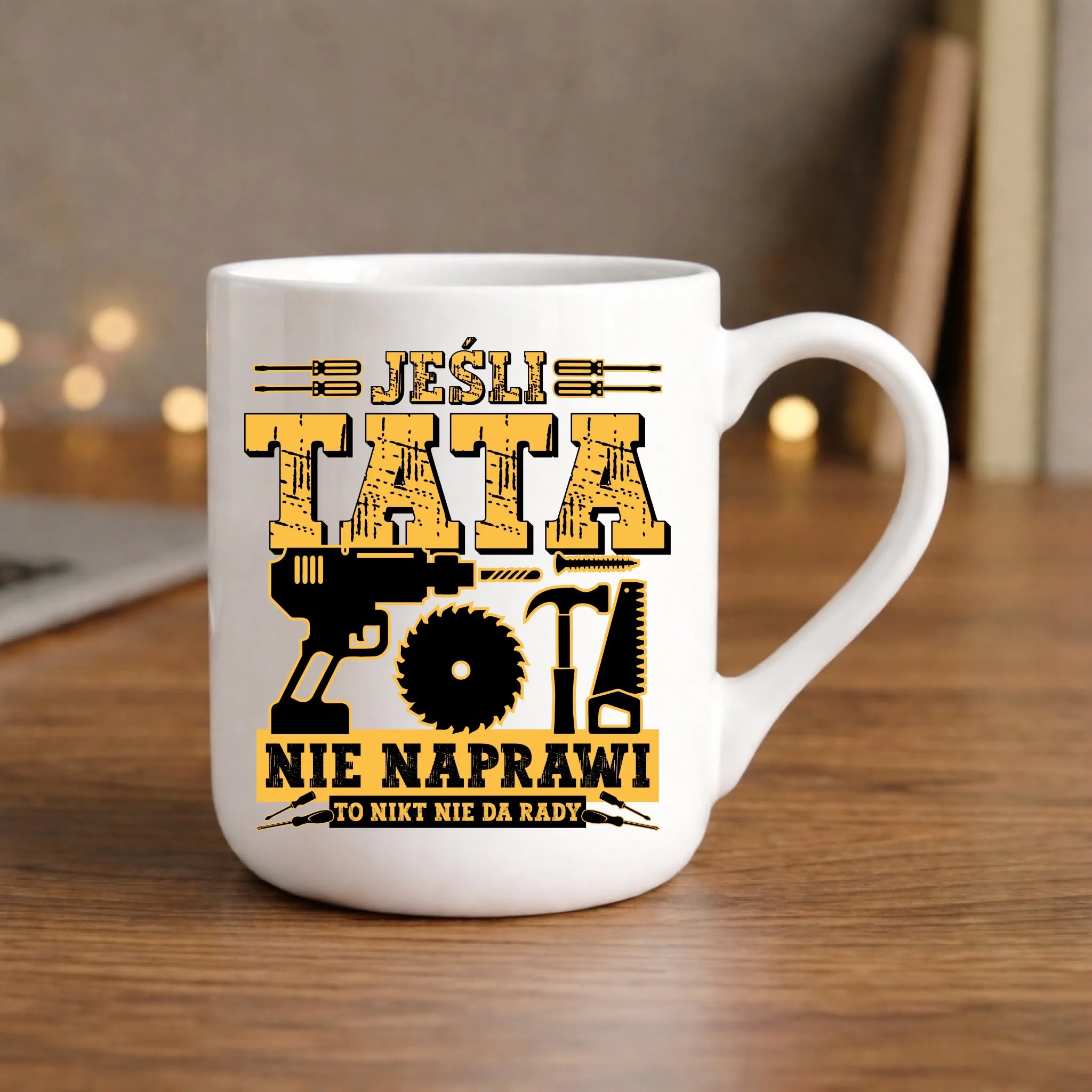 Kubek elegant dla taty - Jeśli tata nie naprawi to nikt nie da rady DT43 - StoryCups.pl