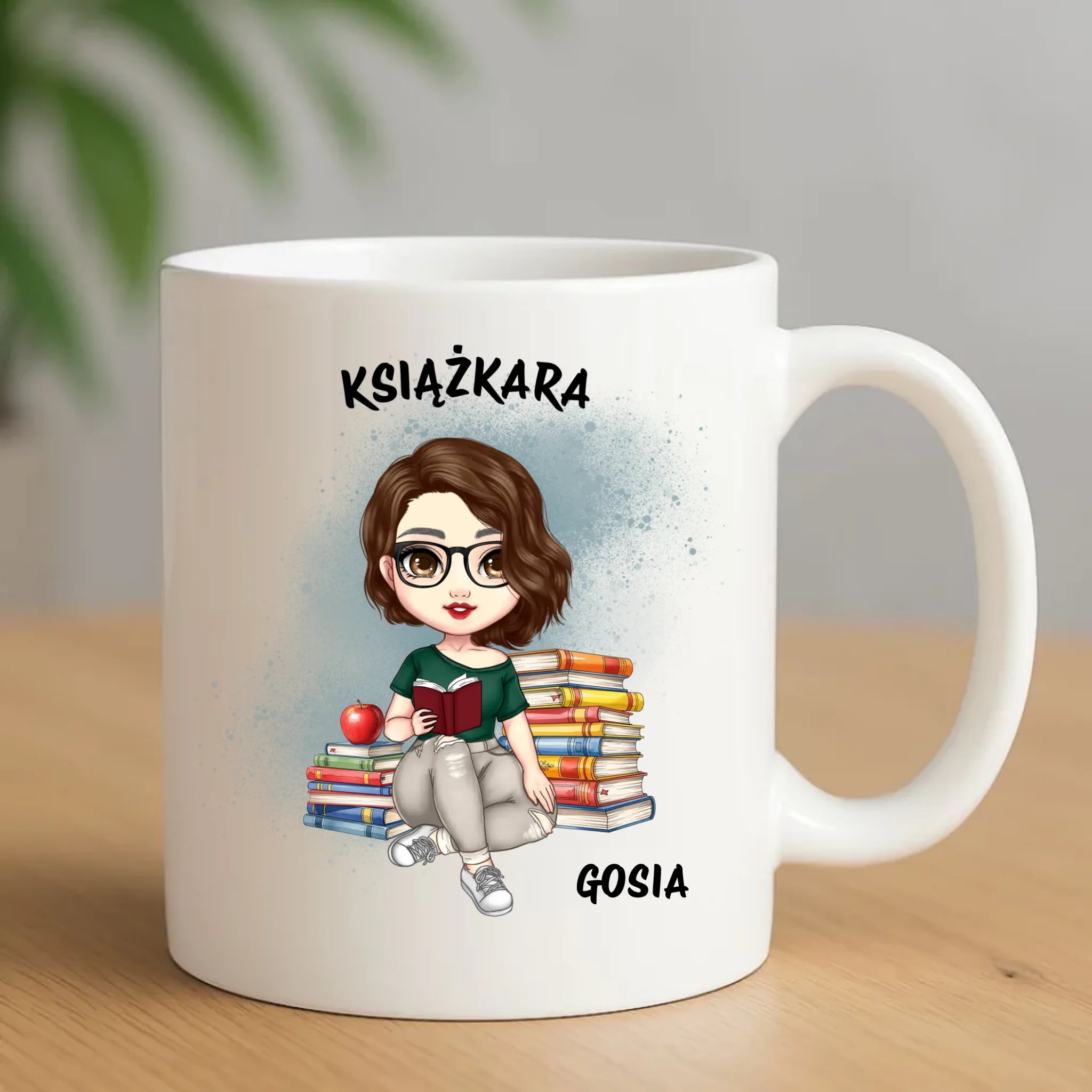 Kubek - Książkara - Prezent dla miłośniczki czytania książek - personalizowany DZ03