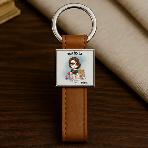 Brelok - Książkara - Prezent dla miłośniczki czytania książek - personalizowany DZ03