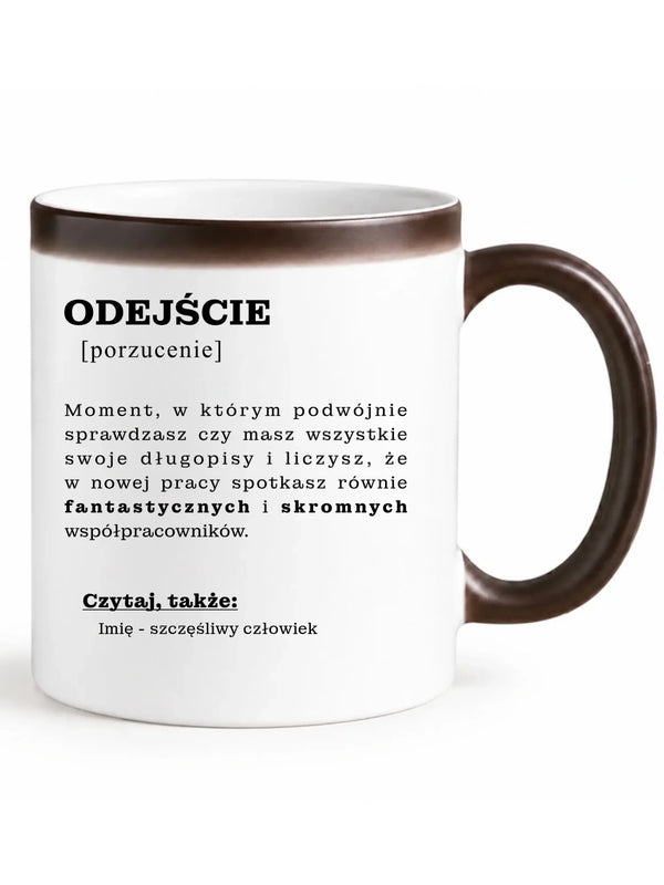 Kubek magiczny - Odejście z pracy [porzucenie] - personalizowany OP01
