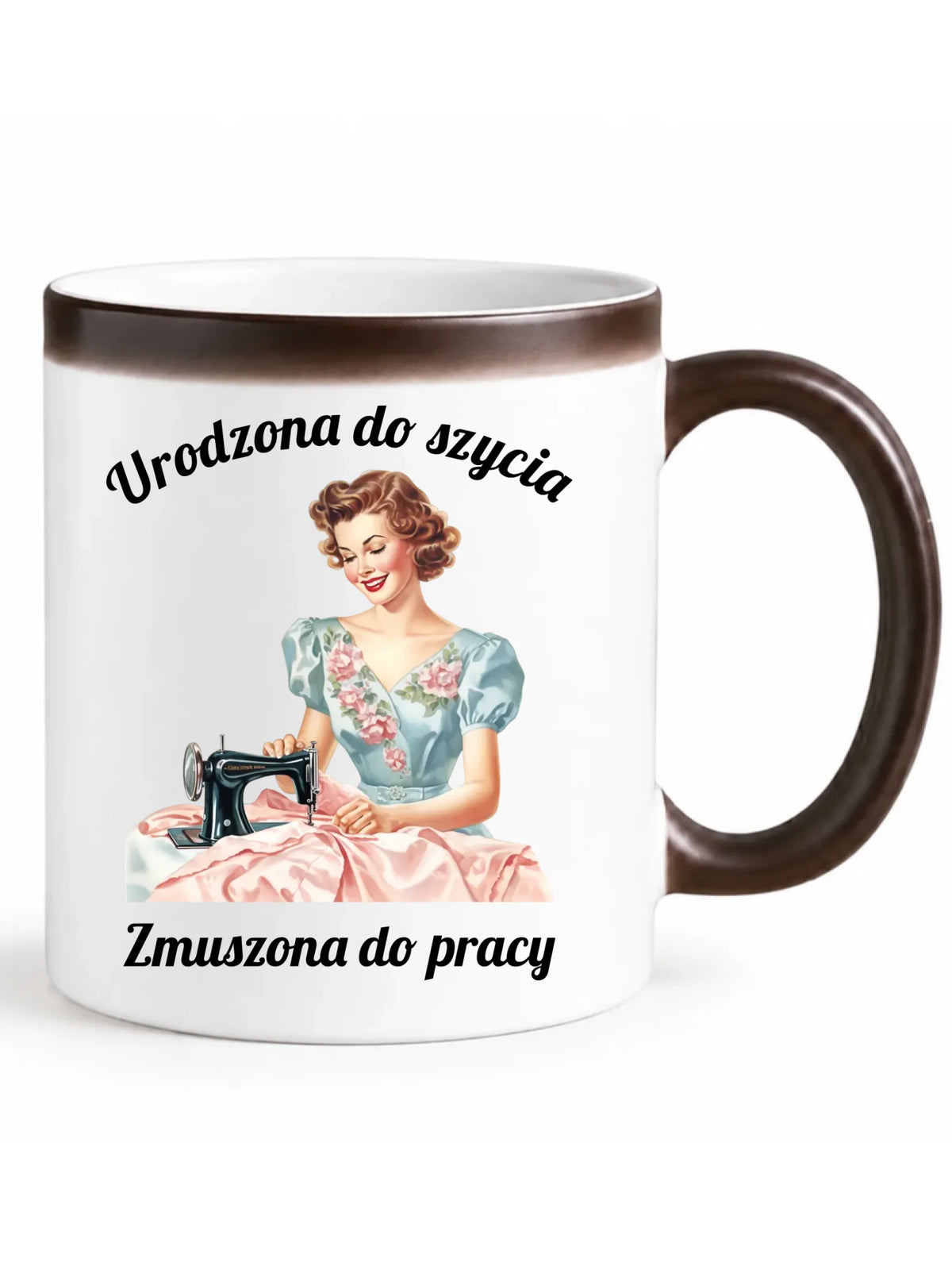 Kubek magiczny szyciowy dla krawcowej - Urodzona do szycia HS18