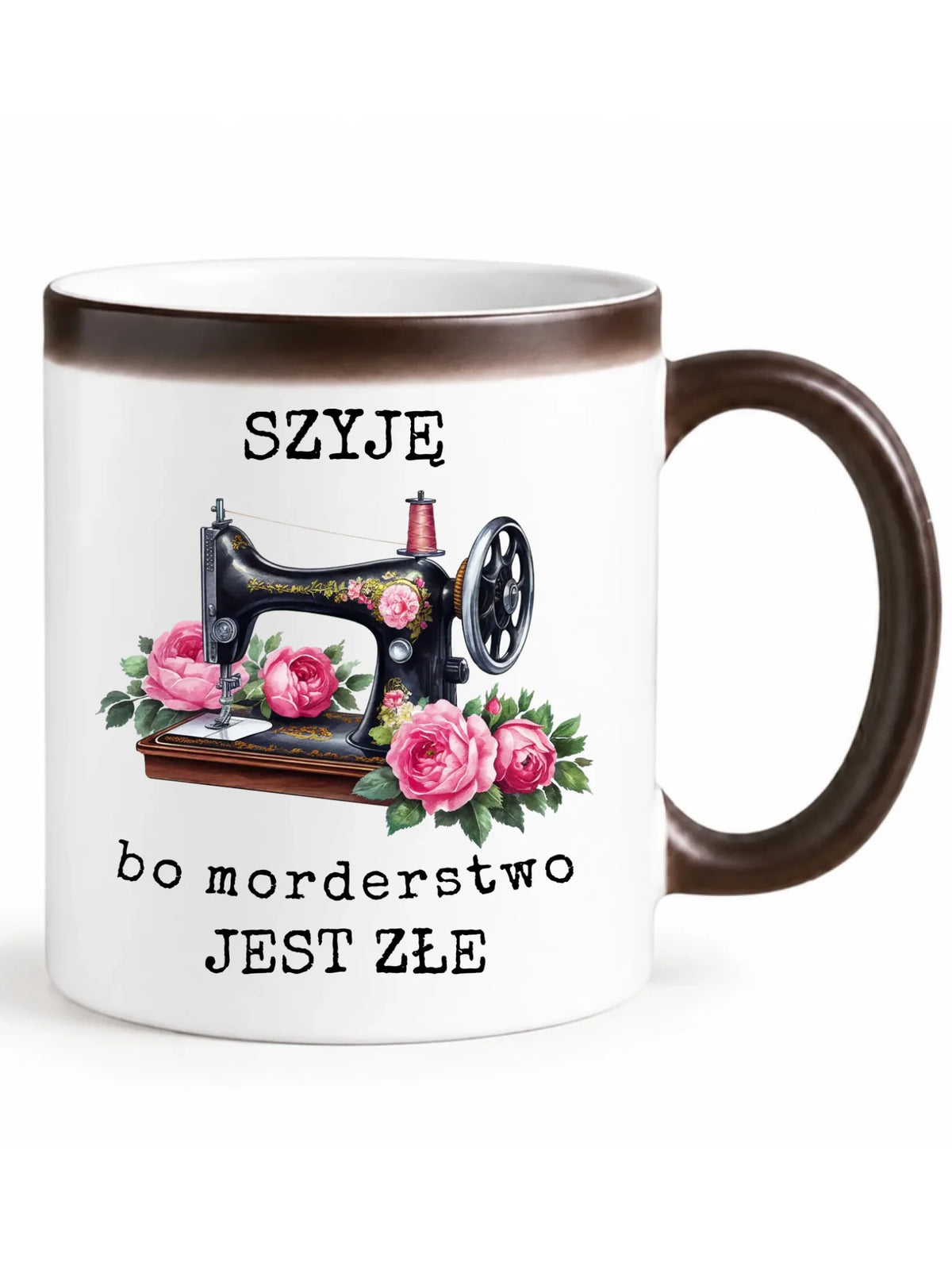 Kubek magiczny szyciowy dla krawcowej - Szyję, bo morderstwo jest złe HS14