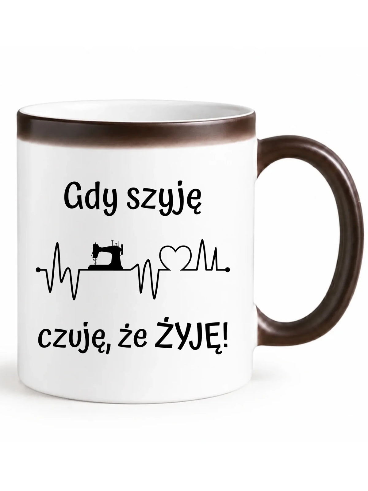 Kubek magiczny szyciowy dla krawcowej - Gdy szyję czuję, że żyję HS12
