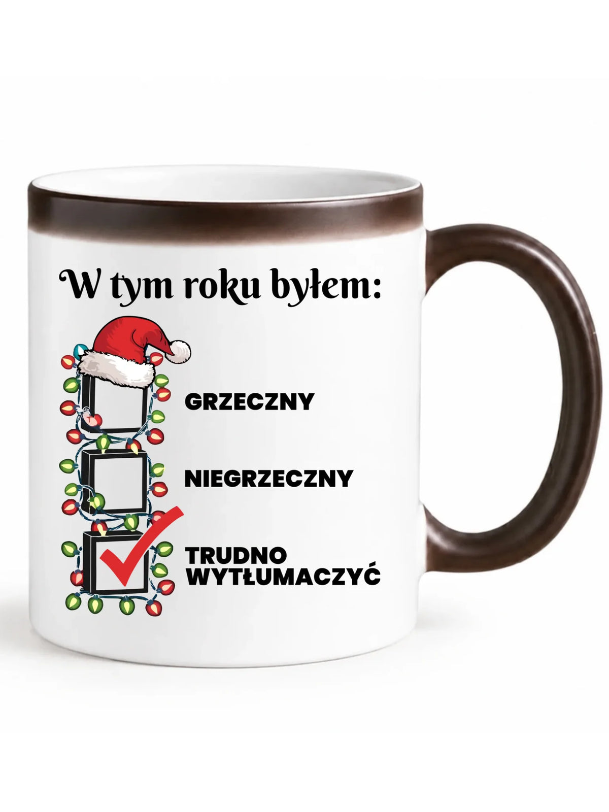 Kubek magiczny świąteczny dla niego - Trudno wytłumaczyć BN134