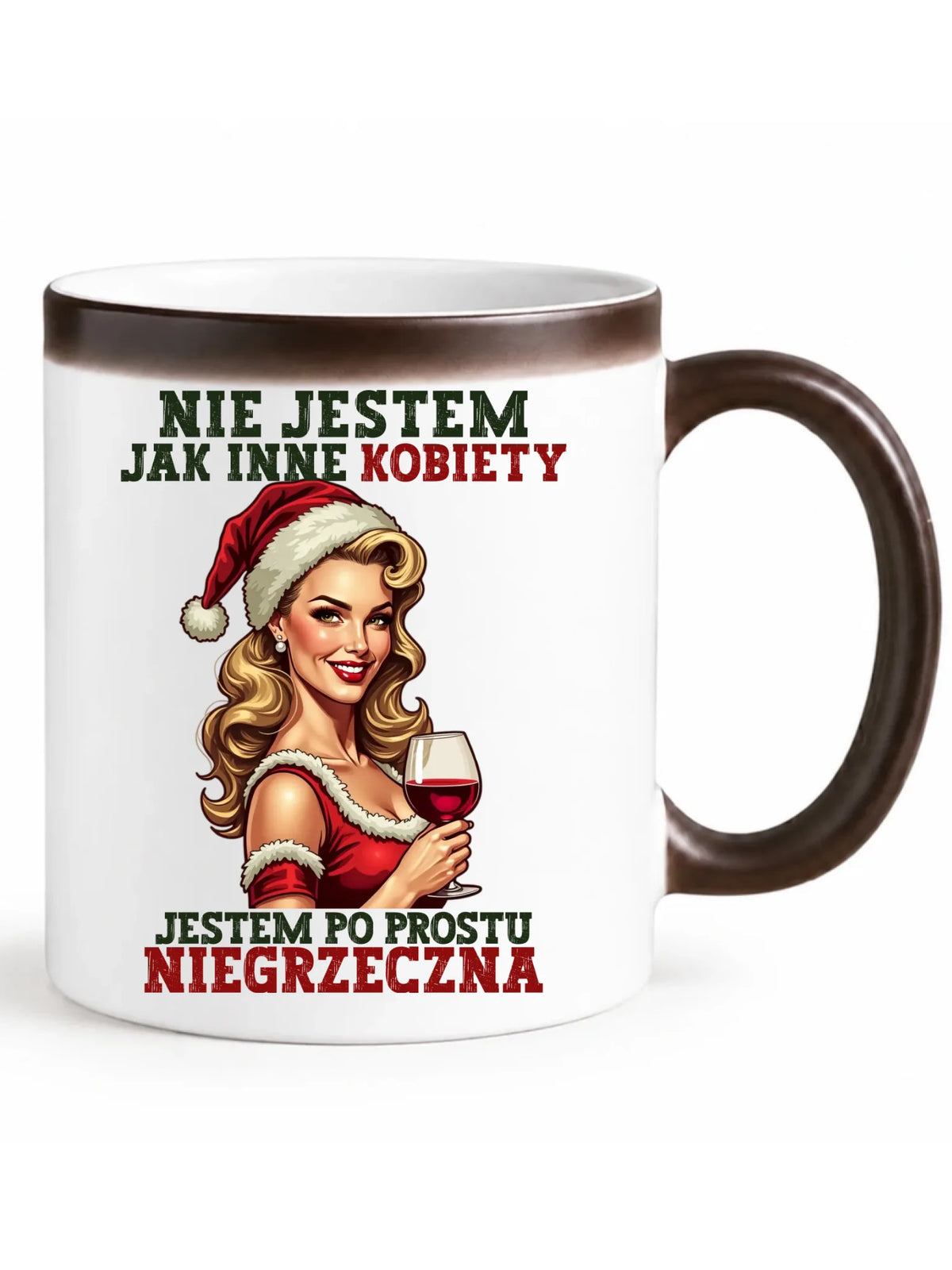 Kubek magiczny świąteczny - prezent dla niej - Nie jestem jak inne kobiety BN03