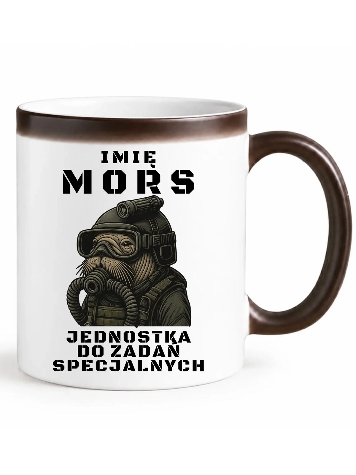 Kubek magiczny - prezent dla morsa - Mors do zadań specjalnych - personalizowany HM07